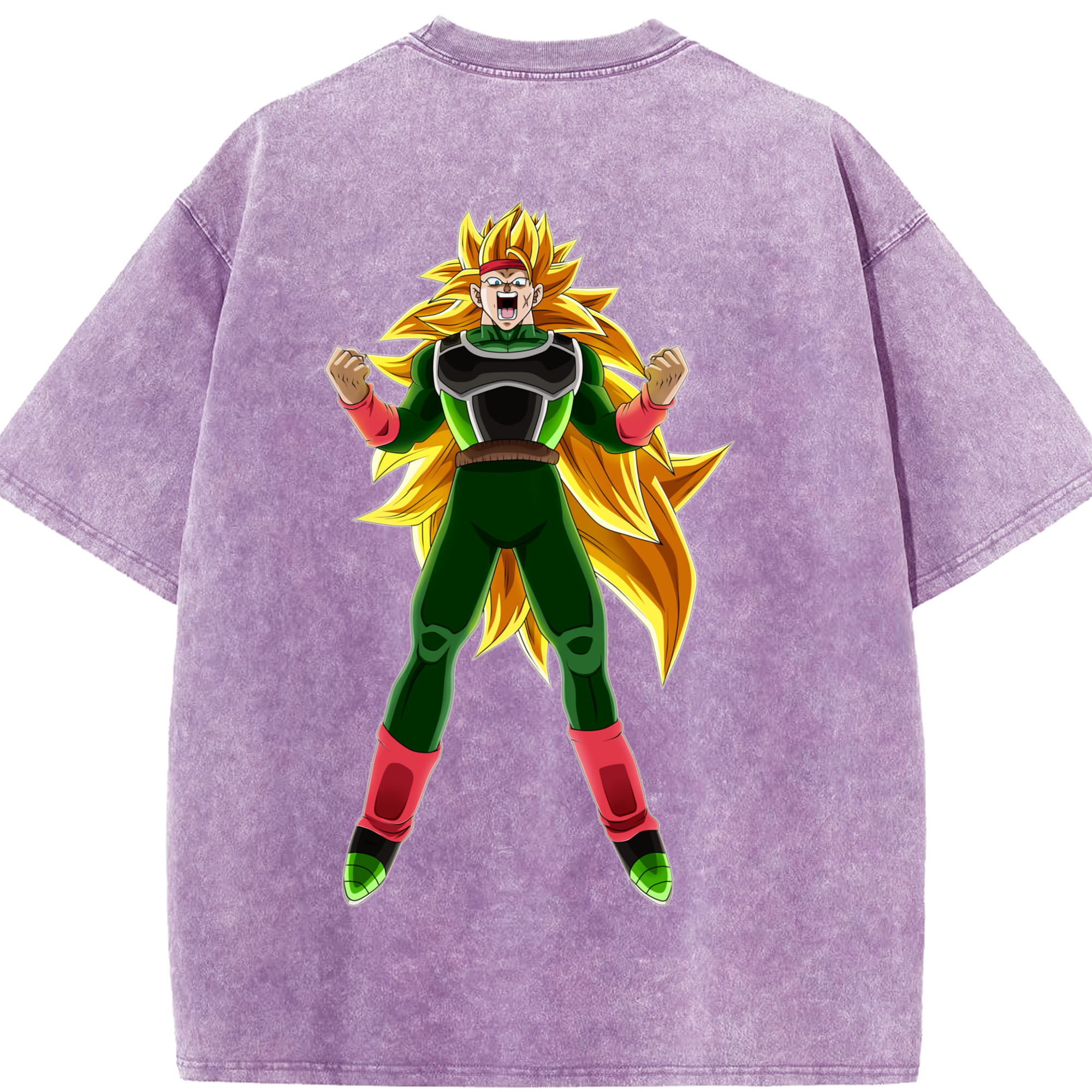 （画像用） ドラゴンボール ブロリー DRAGON BALL Broli 綿100% ヴィンテージ風 半袖Tシャツ（背面プリント）