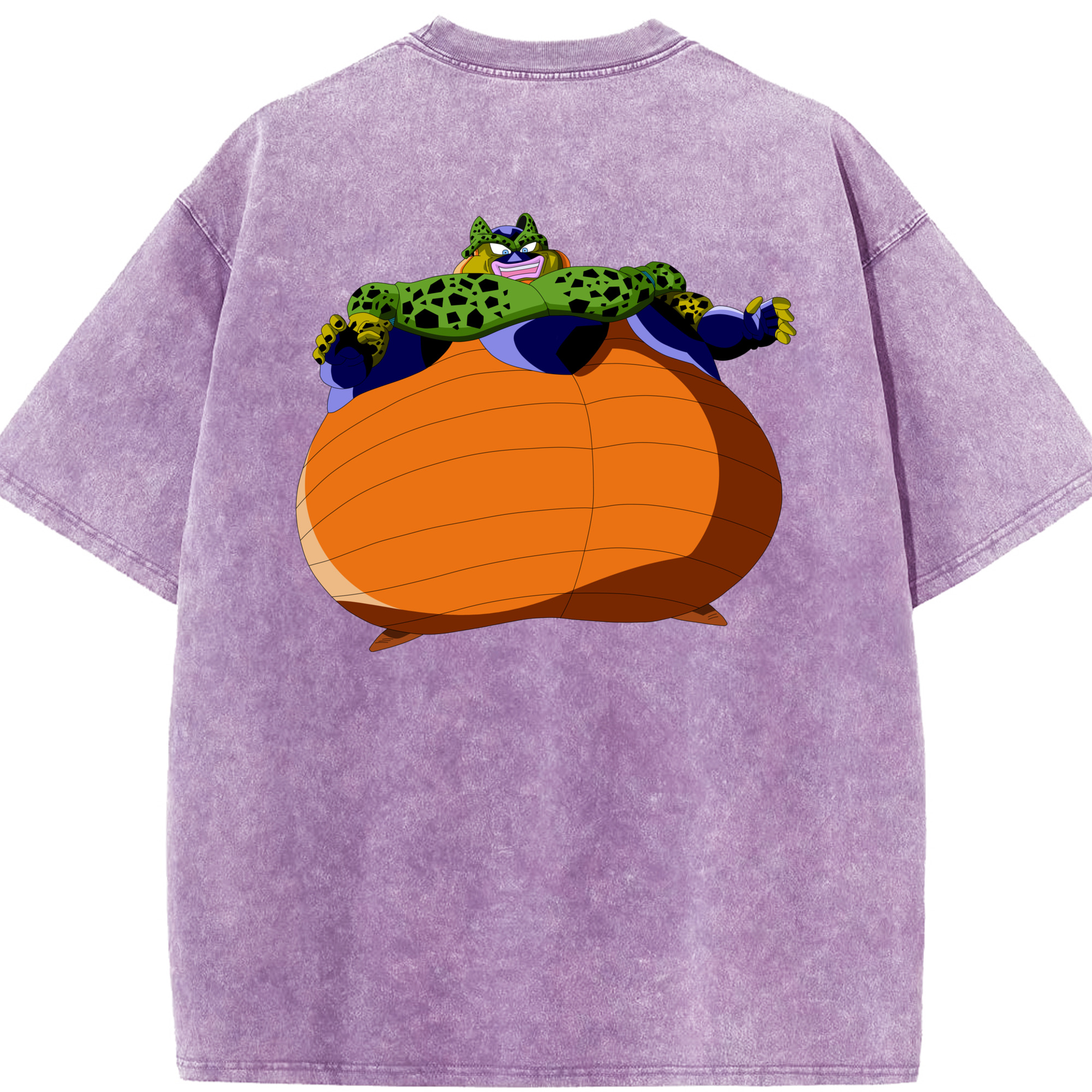 （画像用） ドラゴンボール セル DRAGON BALL Cell 綿100% ヴィンテージ風 半袖Tシャツ（背面プリント）