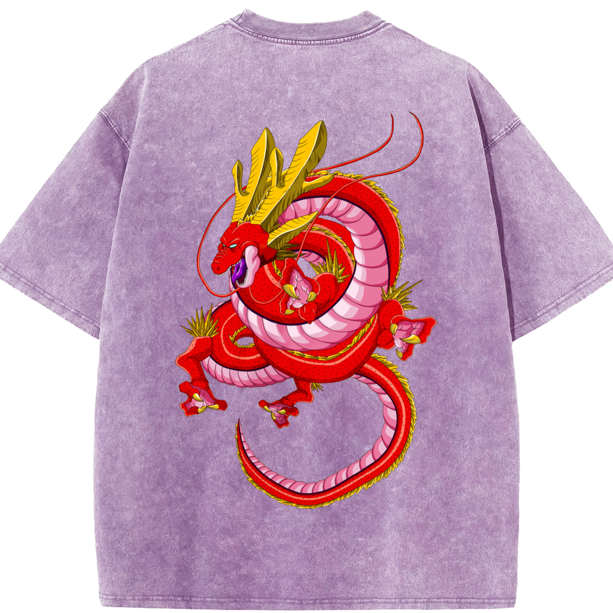 ドラゴンボール 神龍 シェンロン DRAGON BALL Shenron 綿100% ヴィンテージ風 半袖Tシャツ（背面プリント）
