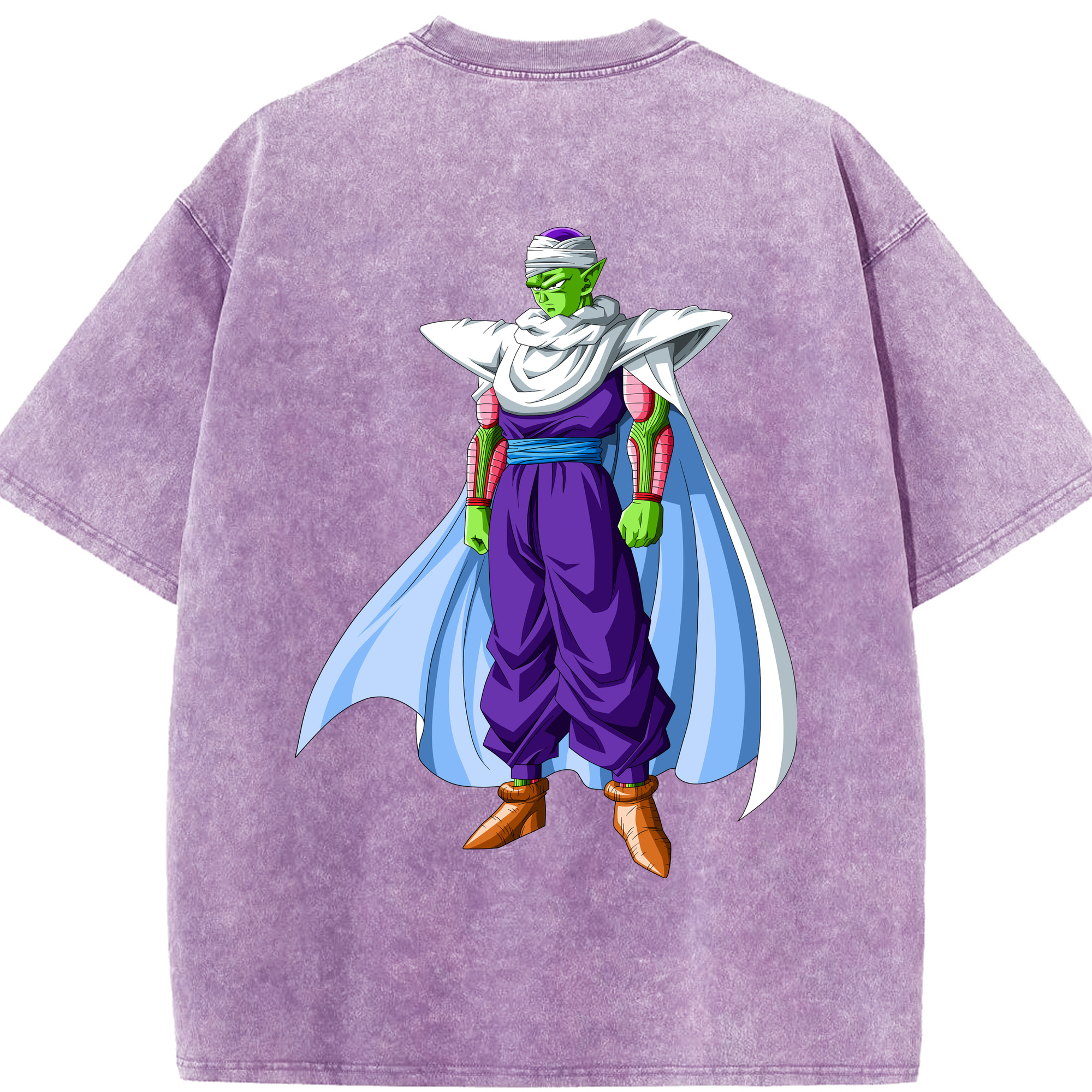 （画像用） ドラゴンボール ピッコロ DRAGON BALL Piccolo 綿100% ヴィンテージ風 半袖Tシャツ（背面プリント）