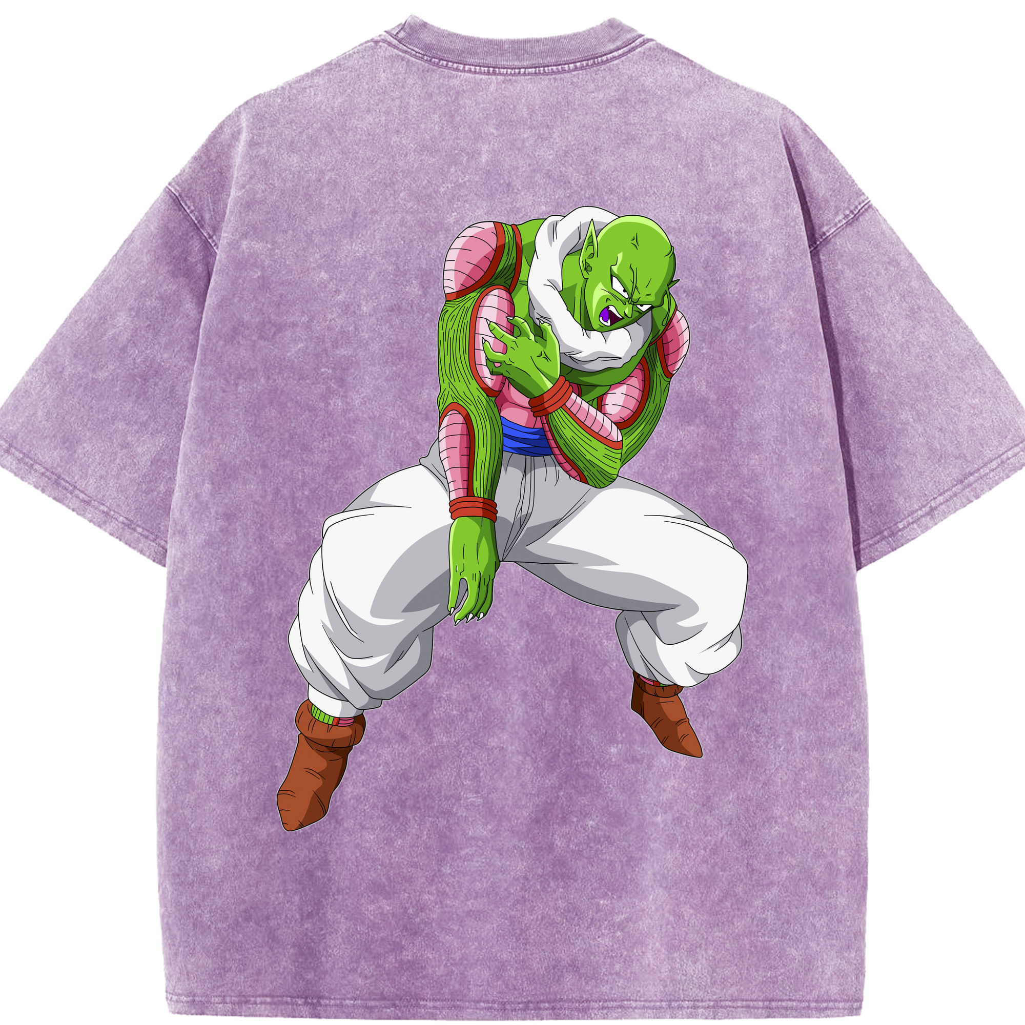 （画像用） ドラゴンボール ピッコロ DRAGON BALL Piccolo 綿100% ヴィンテージ風 半袖Tシャツ（背面プリント）