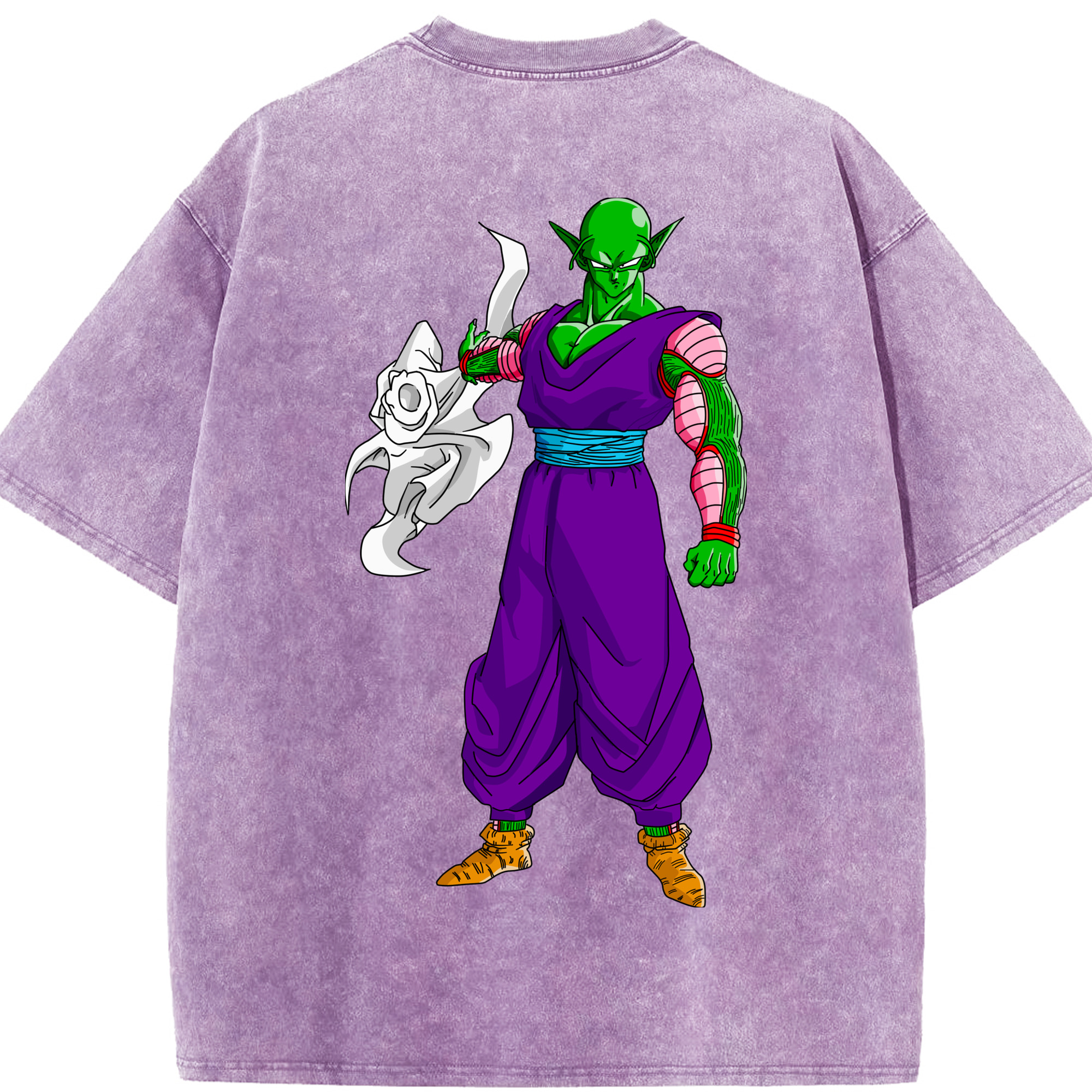 （画像用） ドラゴンボール ピッコロ DRAGON BALL Piccolo 綿100% ヴィンテージ風 半袖Tシャツ（背面プリント）