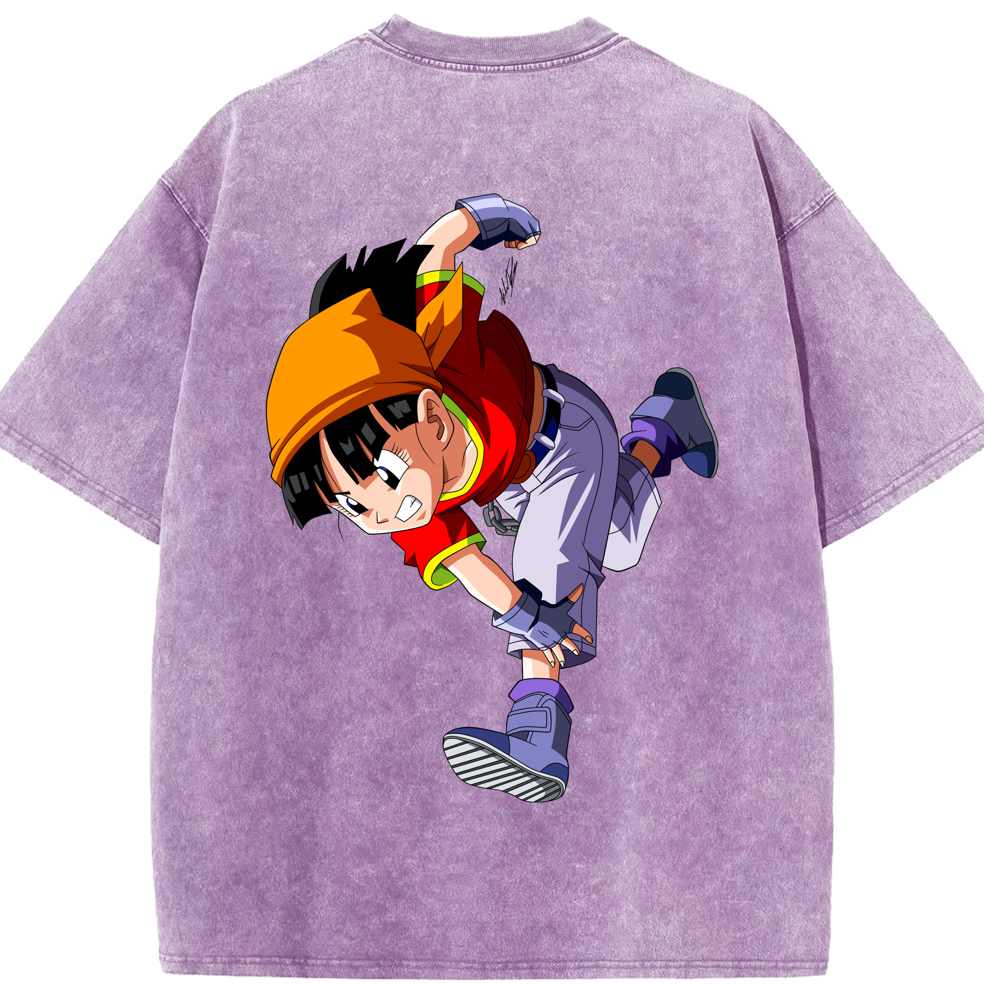 （画像用） ドラゴンボール パン DRAGON BALL Pan 綿100% ヴィンテージ風 半袖Tシャツ（背面プリント）