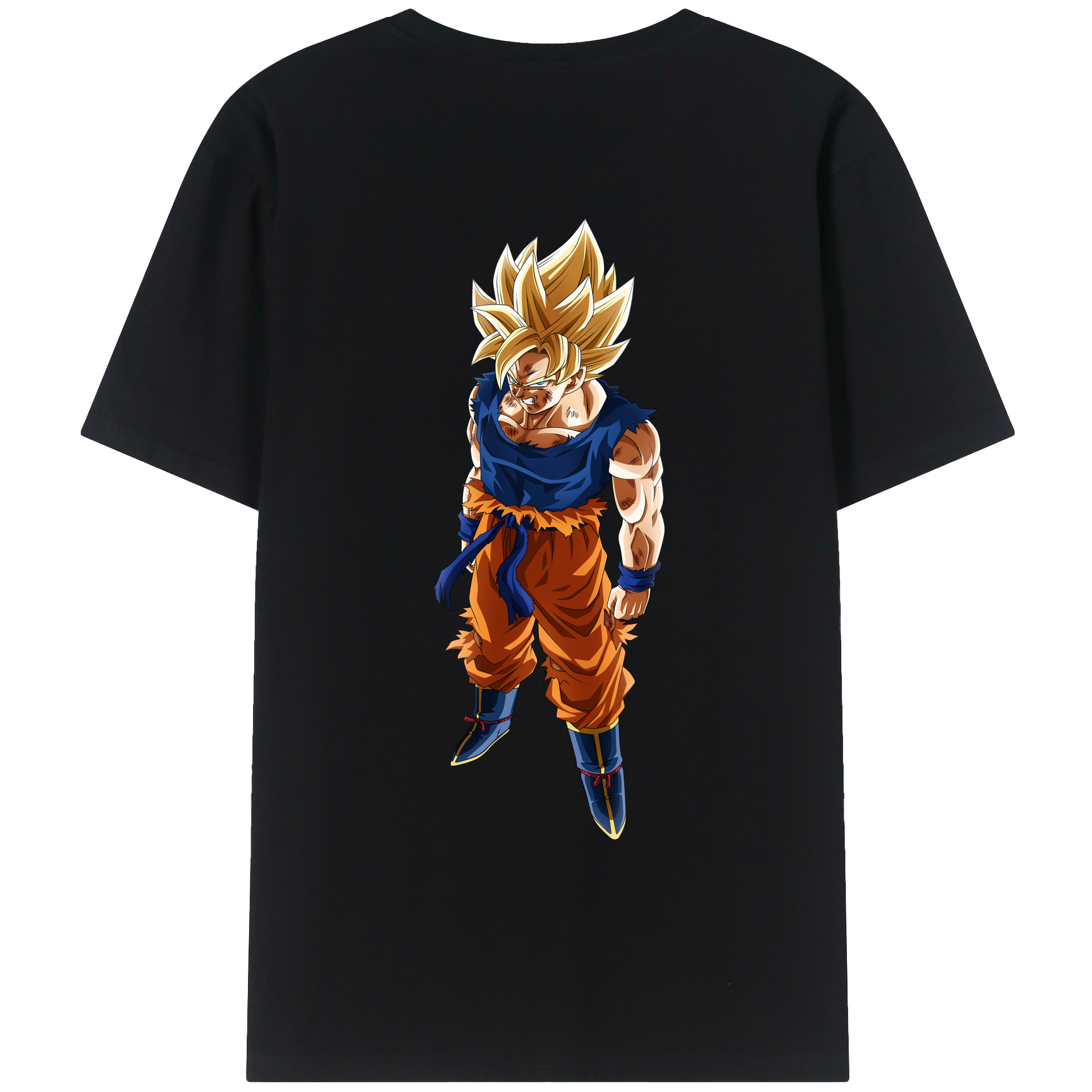 （画像用） ドラゴンボール 孫悟空（そん ごくう）Son Goku カカロット DRAGON BALL Kakarotto 綿100％ メンズ半袖Tシャツ（バックプリント） 通気性