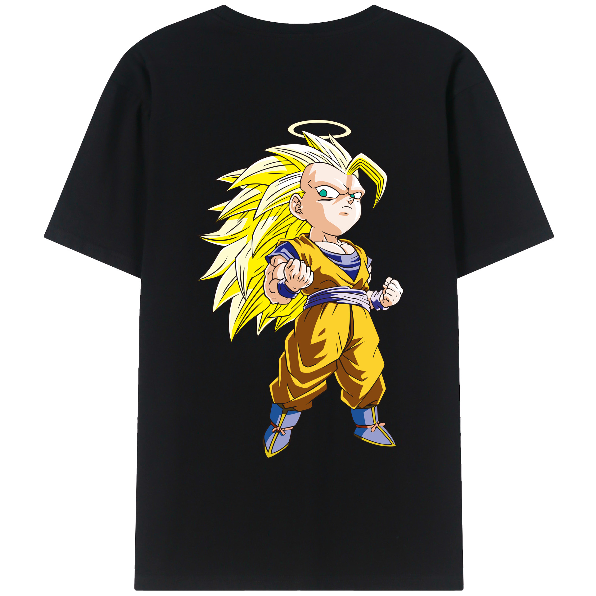 （画像用） ドラゴンボール 孫悟空（そん ごくう）Son Goku カカロット DRAGON BALL Kakarotto 綿100％ メンズ半袖Tシャツ（バックプリント） 通気性