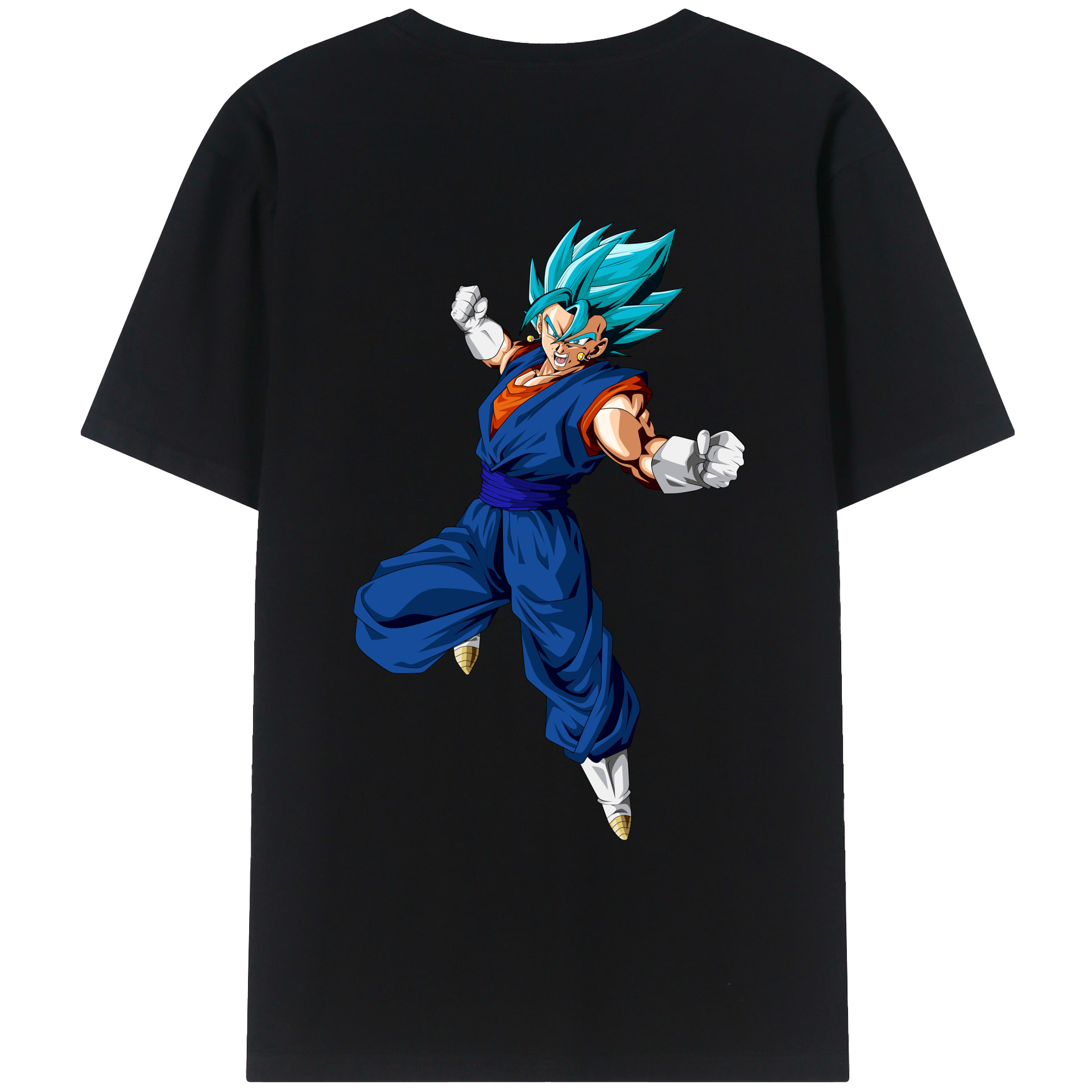 （画像用） ドラゴンボール ベジット DRAGON BALL Vegetto 綿100％ メンズ半袖Tシャツ（バックプリント） 通気性