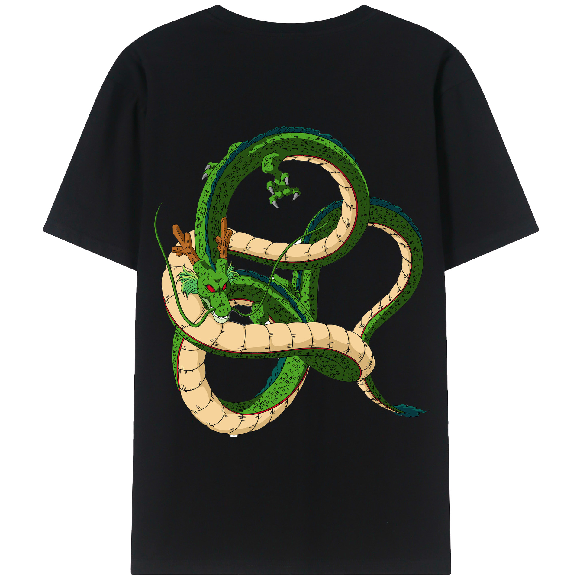（画像用） ドラゴンボール 神龍 シェンロン DRAGON BALL Shenron 綿100％ メンズ半袖Tシャツ（バックプリント） 通気性