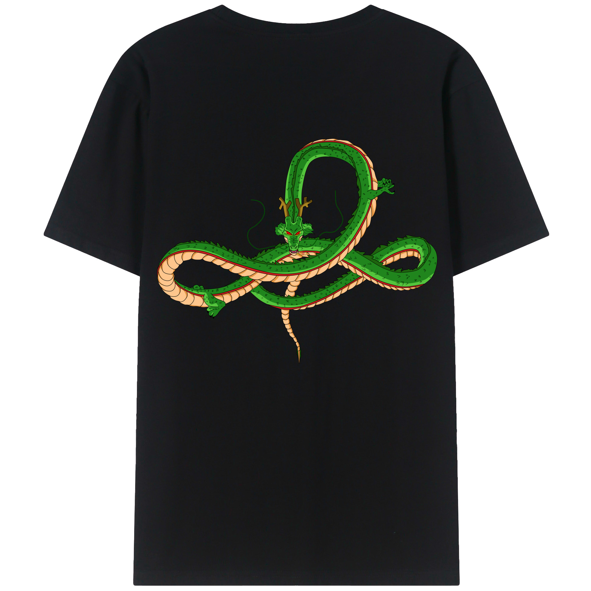 （画像用） ドラゴンボール 神龍 シェンロン DRAGON BALL Shenron 綿100％ メンズ半袖Tシャツ（バックプリント） 通気性