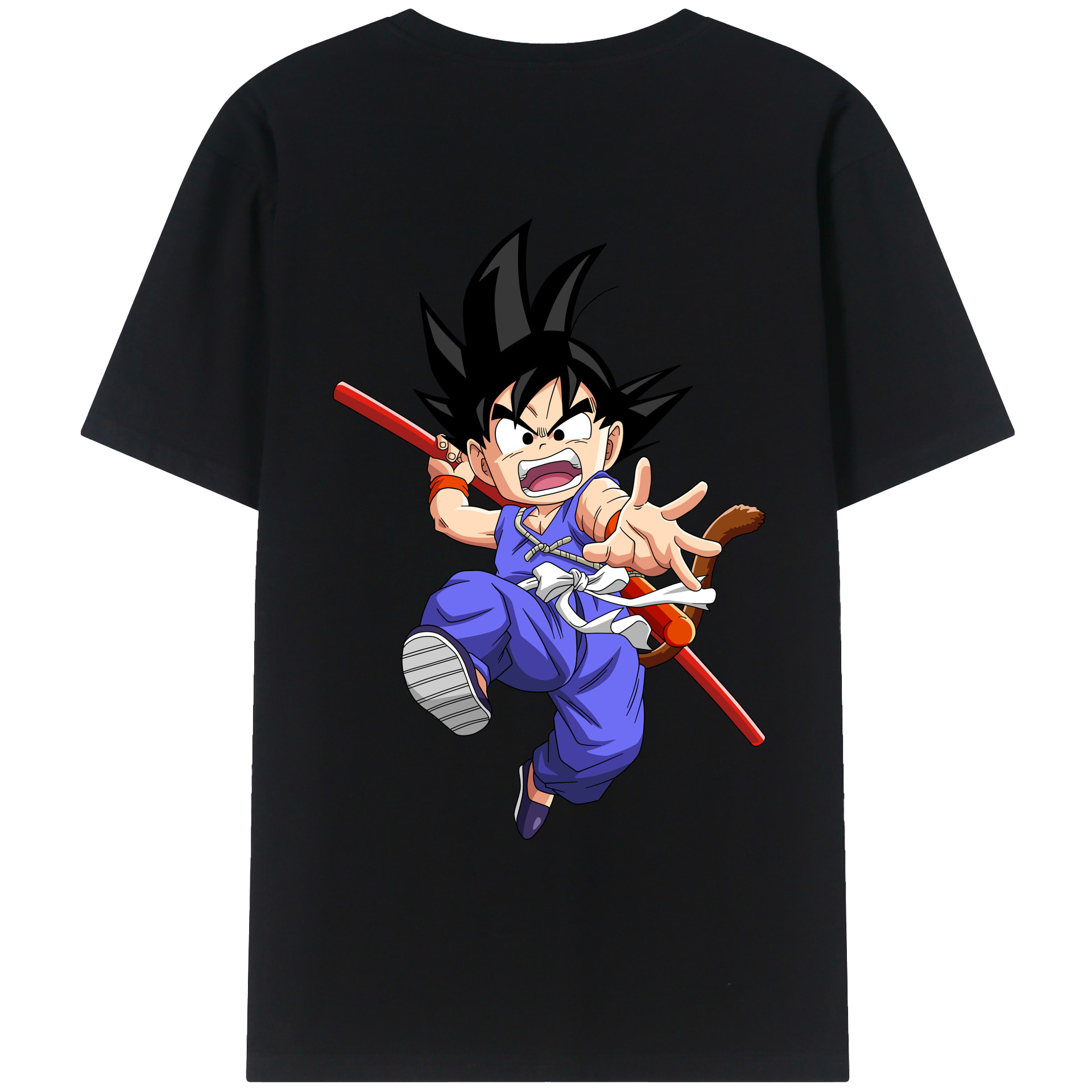 （画像用） ドラゴンボール 孫悟空（そん ごくう）Son Goku カカロット DRAGON BALL Kakarotto 綿100％ メンズ半袖Tシャツ（バックプリント） 通気性