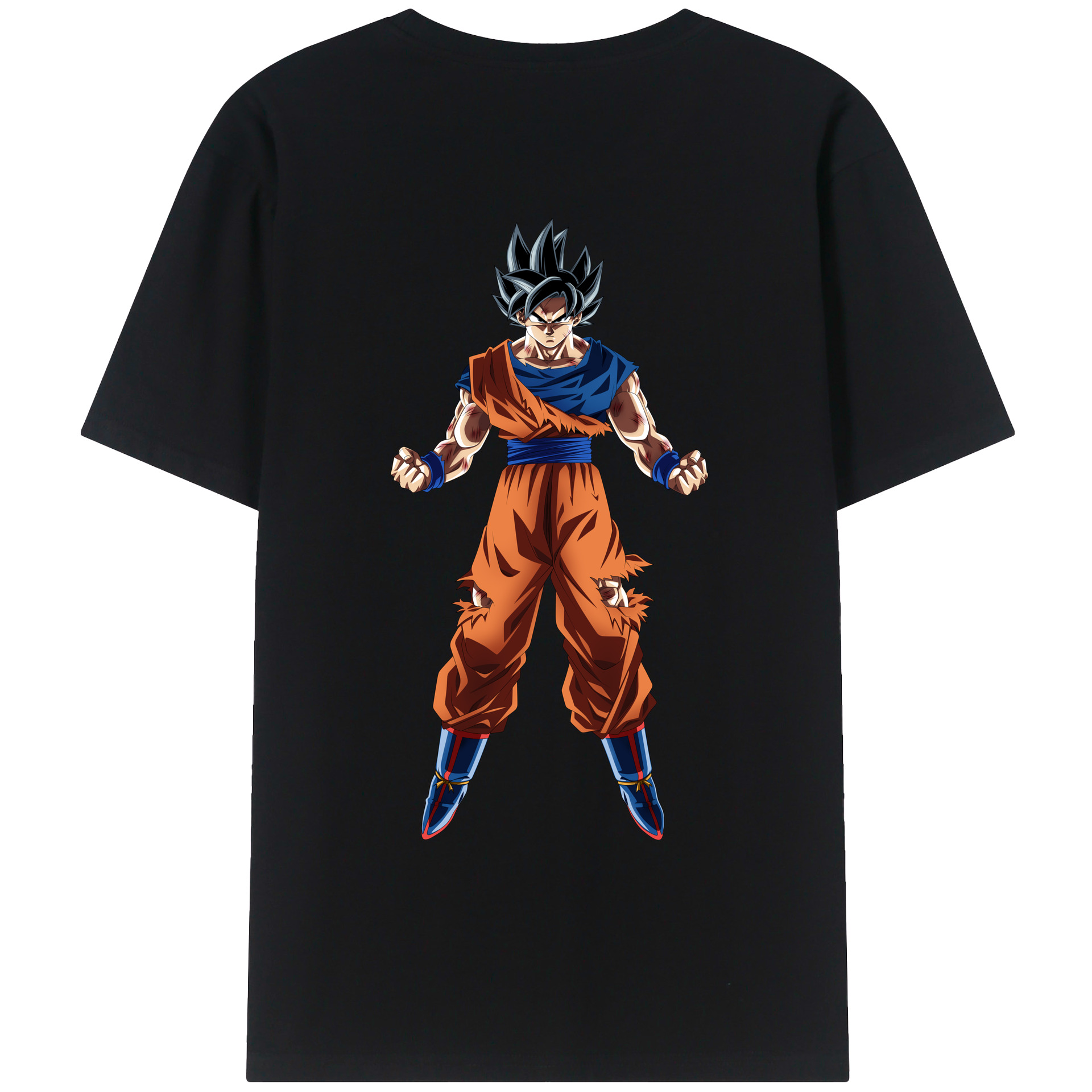 （画像用） ドラゴンボール 孫悟空（そん ごくう）Son Goku カカロット DRAGON BALL Kakarotto 綿100％ メンズ半袖Tシャツ（バックプリント） 通気性