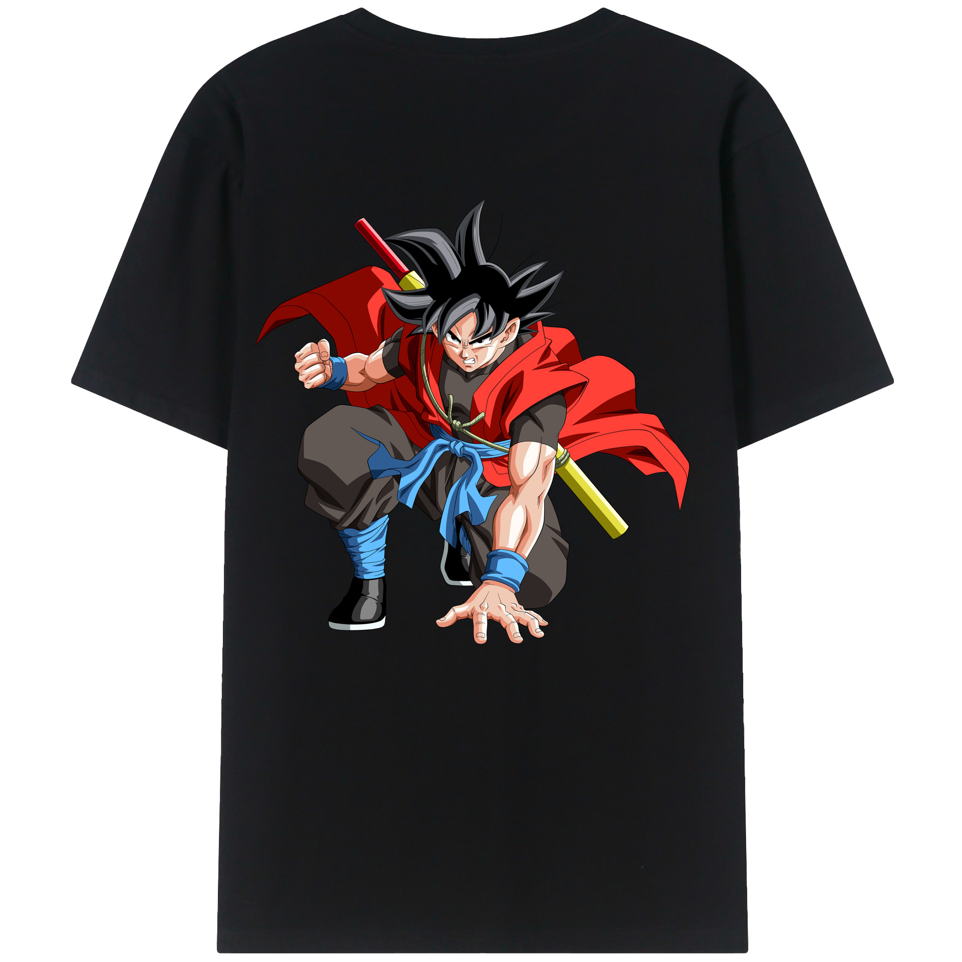 （画像用） ドラゴンボール 孫悟空（そん ごくう）Son Goku カカロット DRAGON BALL Kakarotto 綿100％ メンズ半袖Tシャツ（バックプリント） 通気性