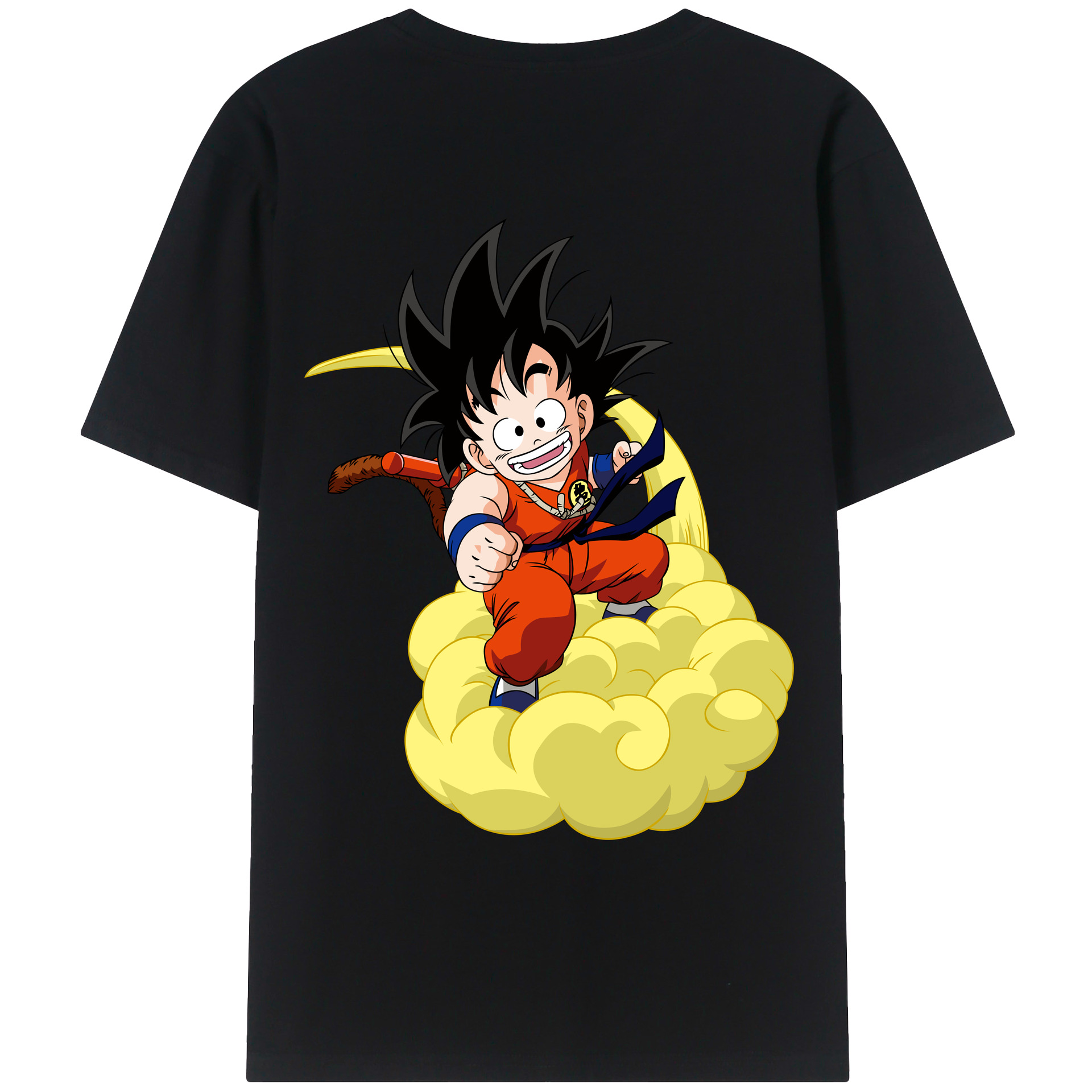 （画像用） ドラゴンボール 孫悟空（そん ごくう）Son Goku カカロット DRAGON BALL Kakarotto 綿100％ メンズ半袖Tシャツ（バックプリント） 通気性
