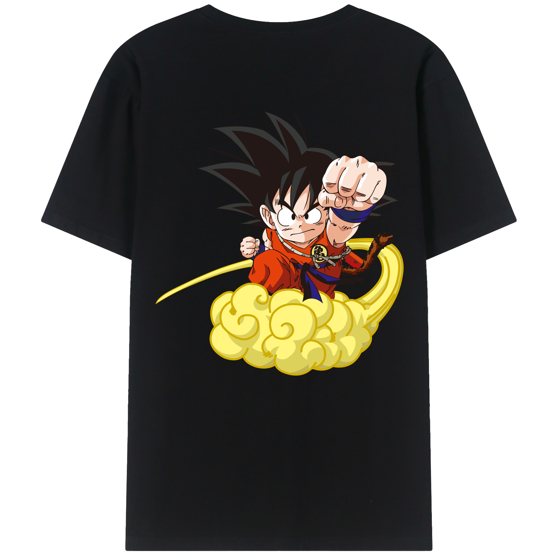 （画像用） ドラゴンボール 孫悟空（そん ごくう）Son Goku カカロット DRAGON BALL Kakarotto 綿100％ メンズ半袖Tシャツ（バックプリント） 通気性
