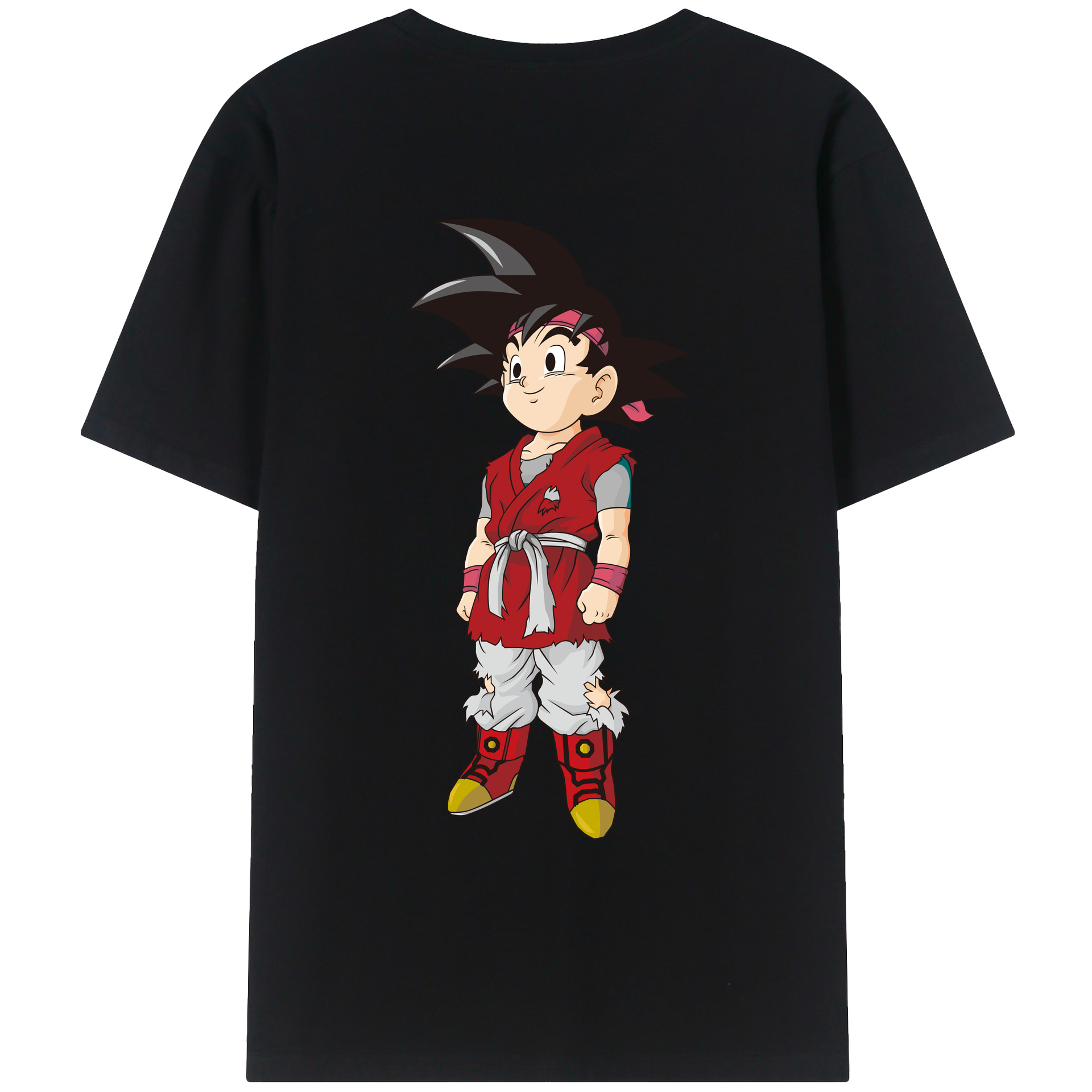 （画像用） ドラゴンボール 孫悟空（そん ごくう）Son Goku カカロット DRAGON BALL Kakarotto 綿100％ メンズ半袖Tシャツ（バックプリント） 通気性