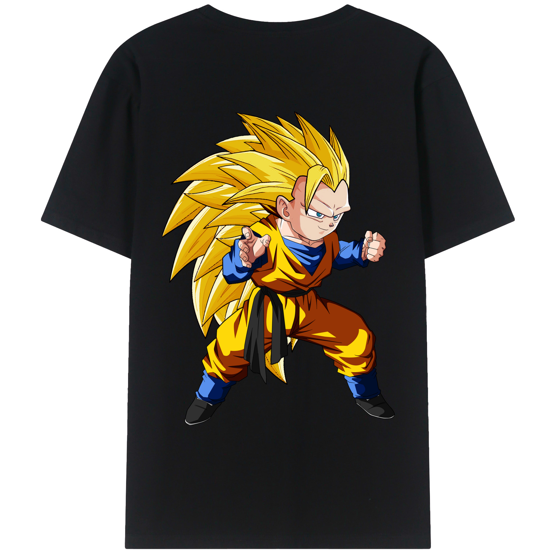 （画像用） ドラゴンボール ベジータ四世（Bejīta Yonsei）DRAGON BALL Vegeta IV 綿100％ メンズ半袖Tシャツ（バックプリント） 通気性
