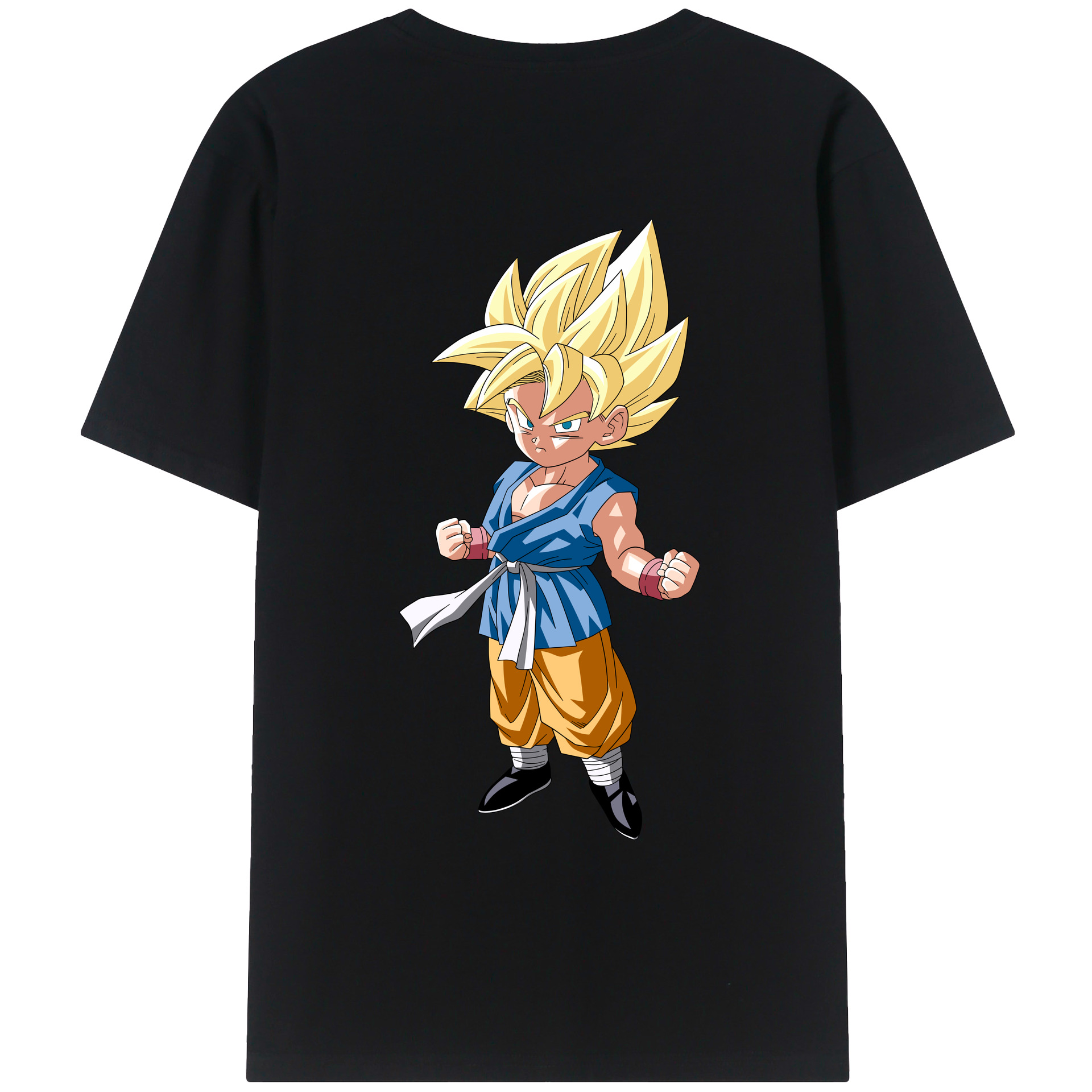 （画像用） ドラゴンボール 孫 悟飯（そんごはん）DRAGON BALL Son Gohan 綿100％ メンズ半袖Tシャツ（バックプリント） 通気性
