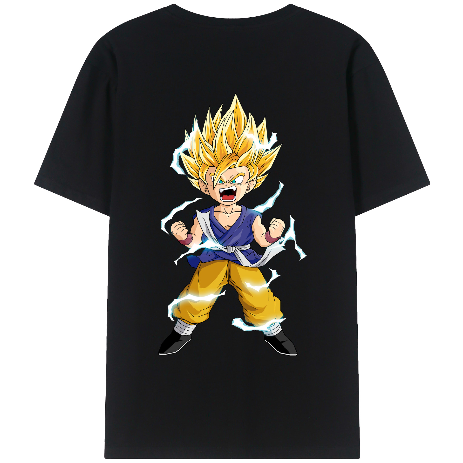（画像用） ドラゴンボール 孫 悟飯（そんごはん）DRAGON BALL Son Gohan 綿100％ メンズ半袖Tシャツ（バックプリント） 通気性