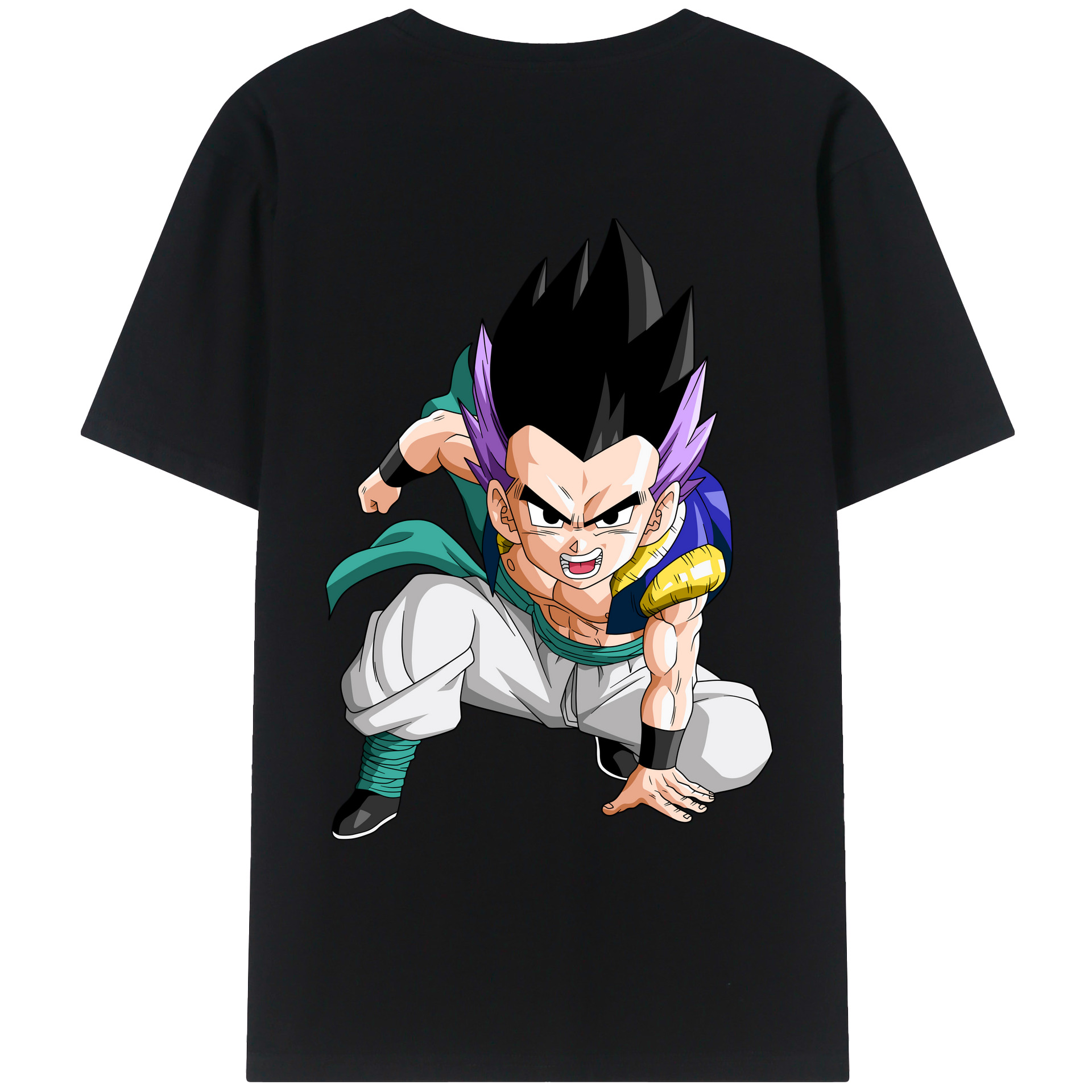 （画像用） ドラゴンボール 孫 悟飯（そんごはん）DRAGON BALL Son Gohan 綿100％ メンズ半袖Tシャツ（バックプリント） 通気性