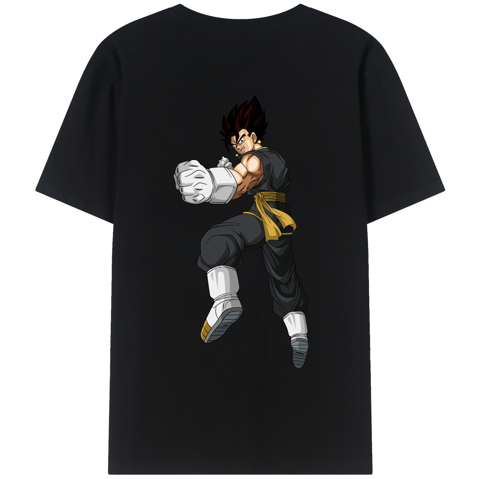 （画像用） ドラゴンボール ベジット DRAGON BALL Vegetto 綿100％ メンズ半袖Tシャツ（バックプリント） 通気性