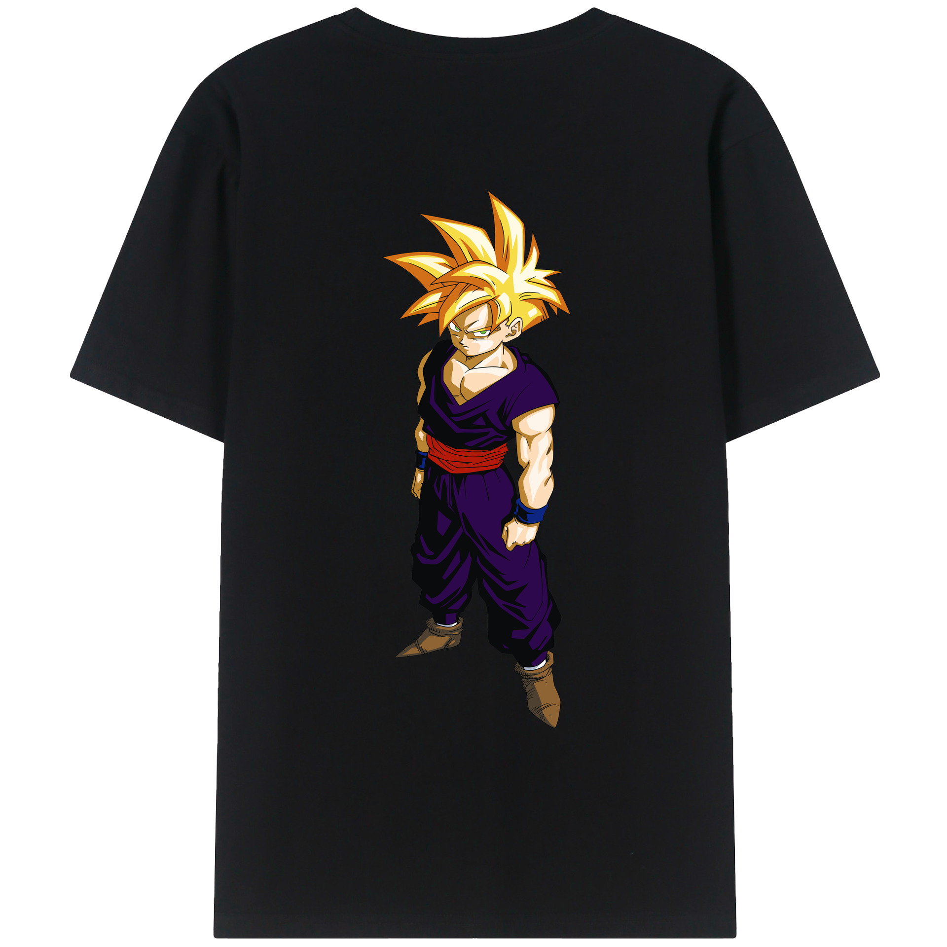 （画像用） ドラゴンボール ベジット DRAGON BALL Vegetto 綿100％ メンズ半袖Tシャツ（バックプリント） 通気性