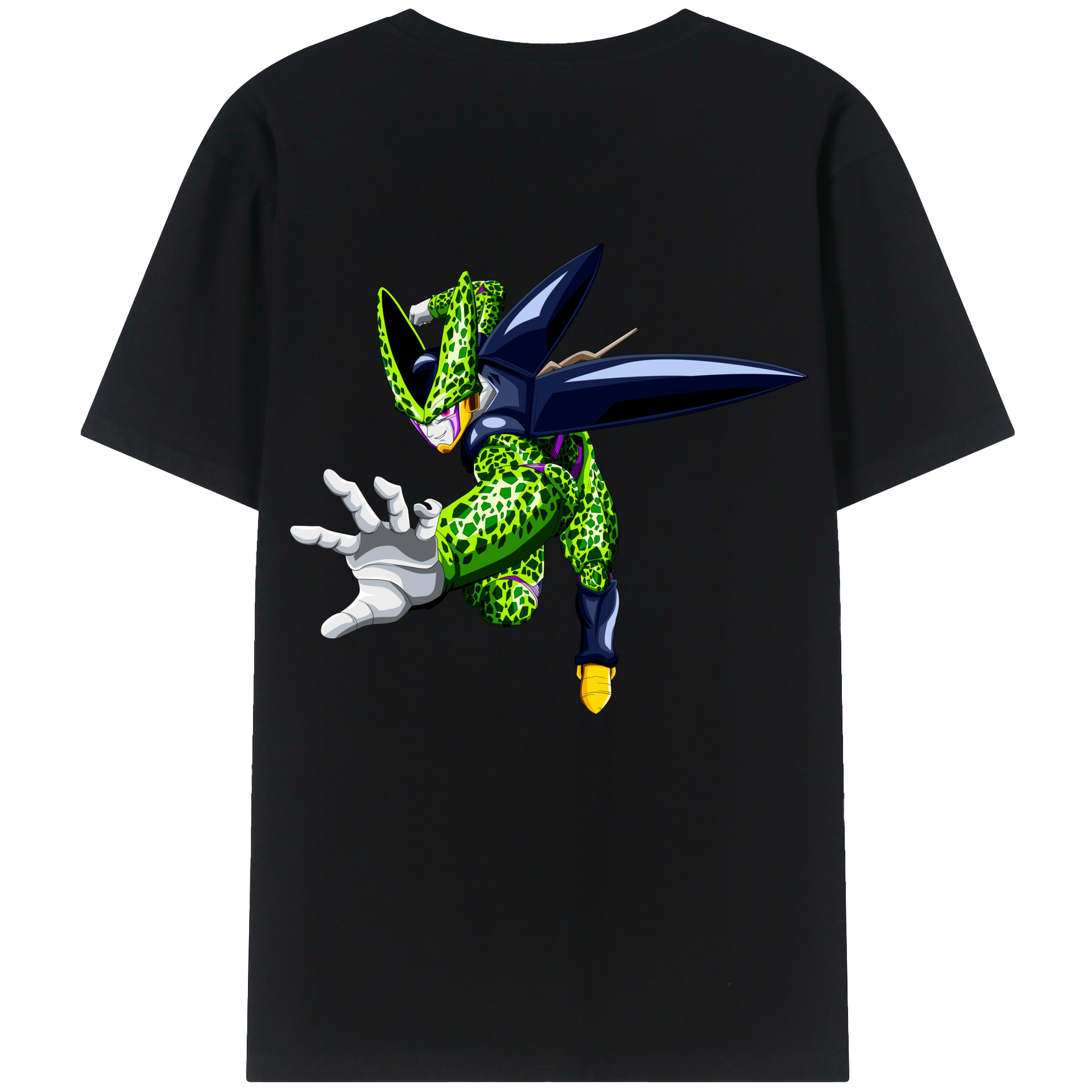 （画像用） ドラゴンボール セル DRAGON BALL Cell 綿100％ メンズ半袖Tシャツ（バックプリント） 通気性