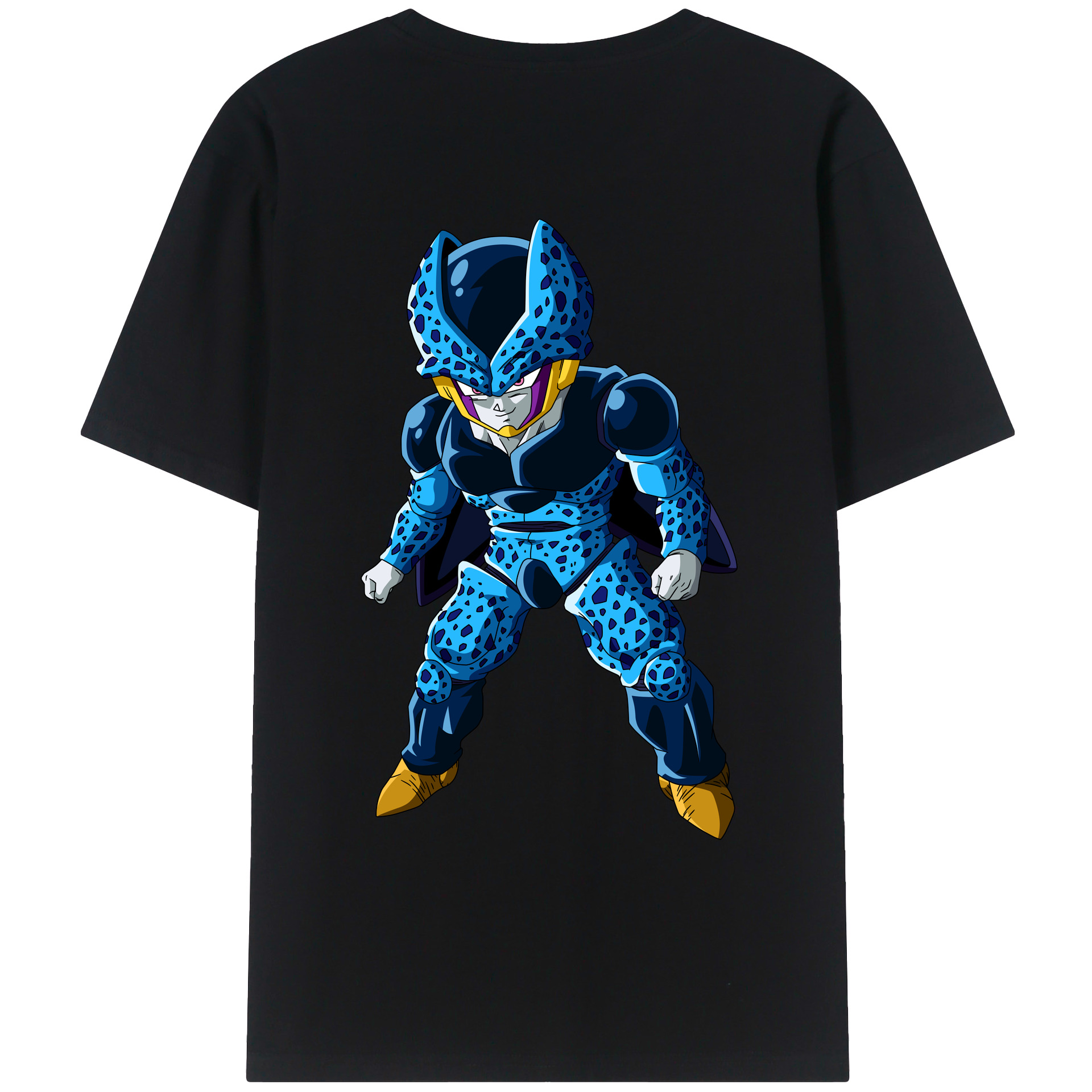 （画像用） ドラゴンボール セル DRAGON BALL Cell 綿100％ メンズ半袖Tシャツ（バックプリント） 通気性
