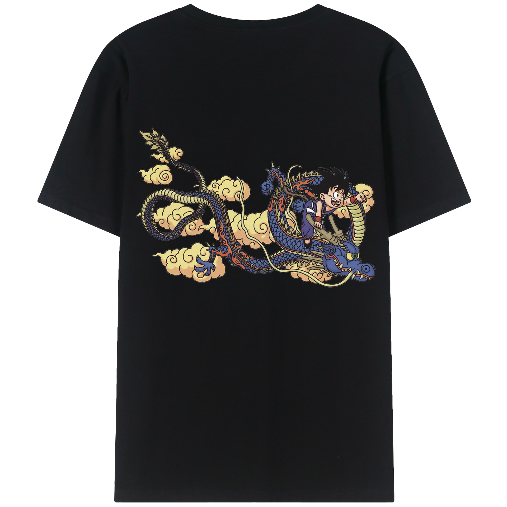 （画像用） ドラゴンボール 神龍 シェンロン DRAGON BALL Shenron 綿100％ メンズ半袖Tシャツ（バックプリント） 通気性