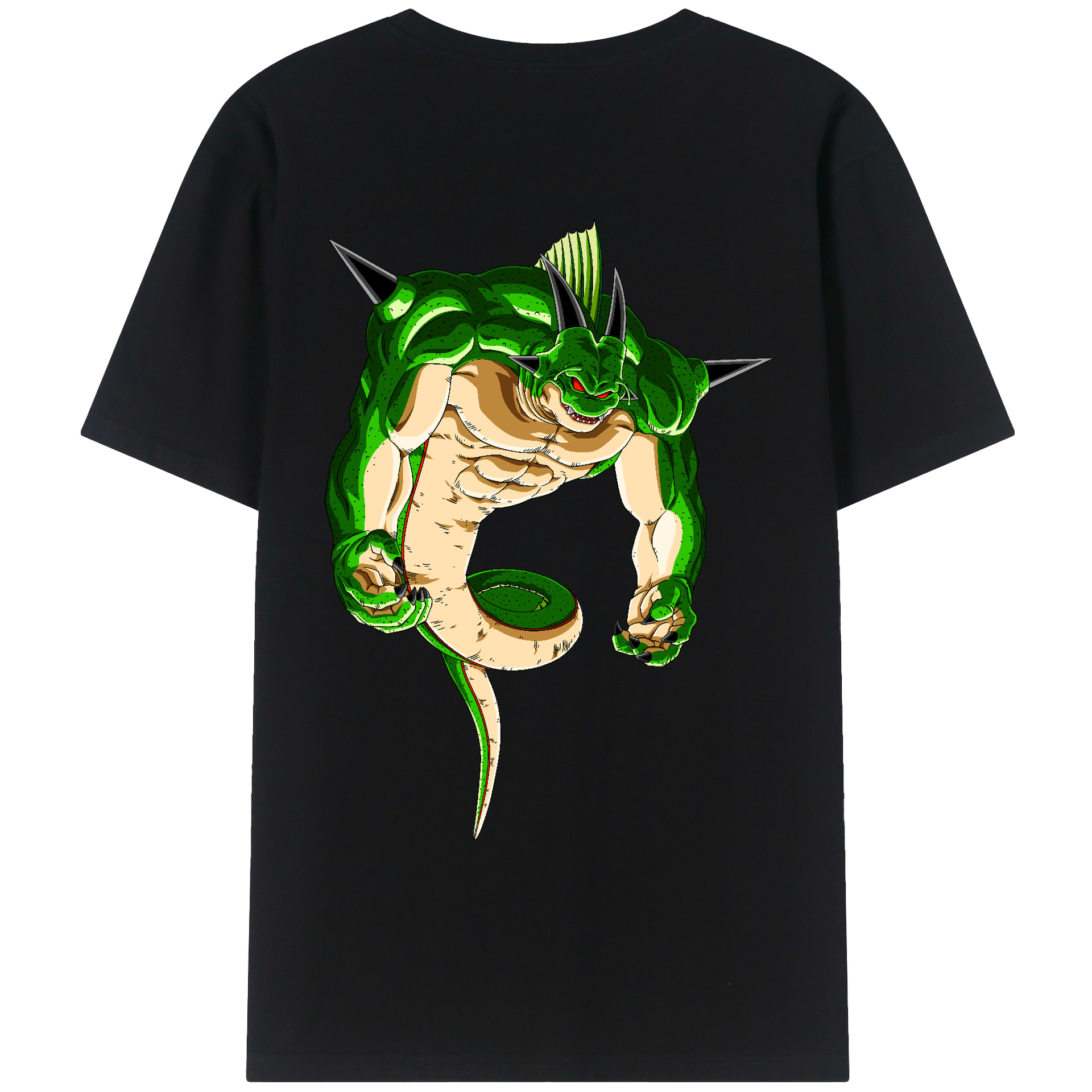 （画像用） ドラゴンボール 神龍 シェンロン DRAGON BALL Shenron 綿100％ メンズ半袖Tシャツ（バックプリント） 通気性
