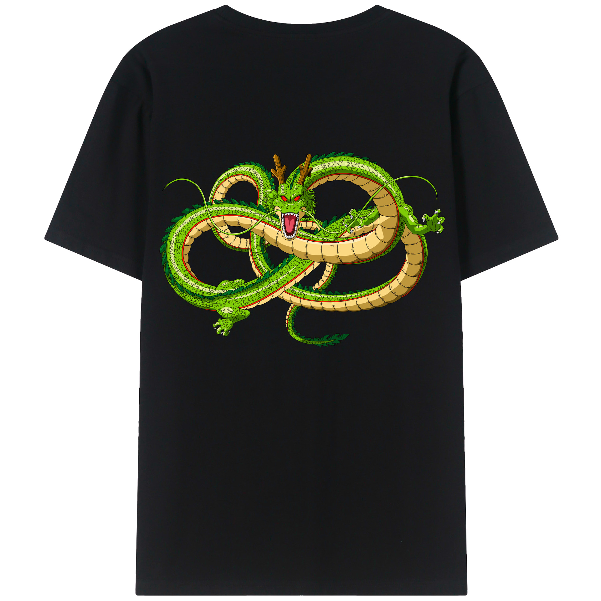 （画像用） ドラゴンボール 神龍 シェンロン DRAGON BALL Shenron 綿100％ メンズ半袖Tシャツ（バックプリント） 通気性