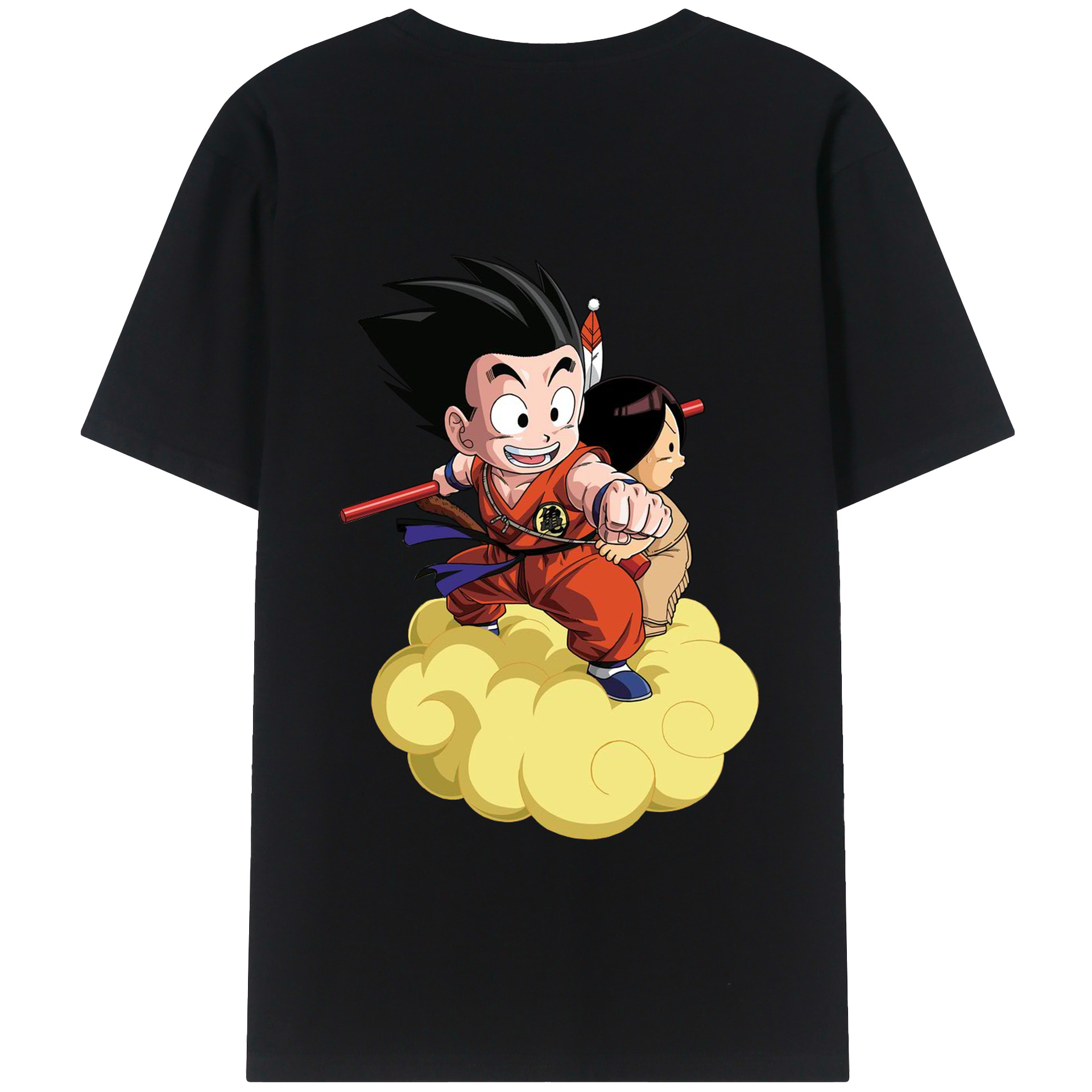 （画像用） ドラゴンボール 孫悟空（そん ごくう）Son Goku カカロット DRAGON BALL Kakarotto 綿100％ メンズ半袖Tシャツ（バックプリント） 通気性