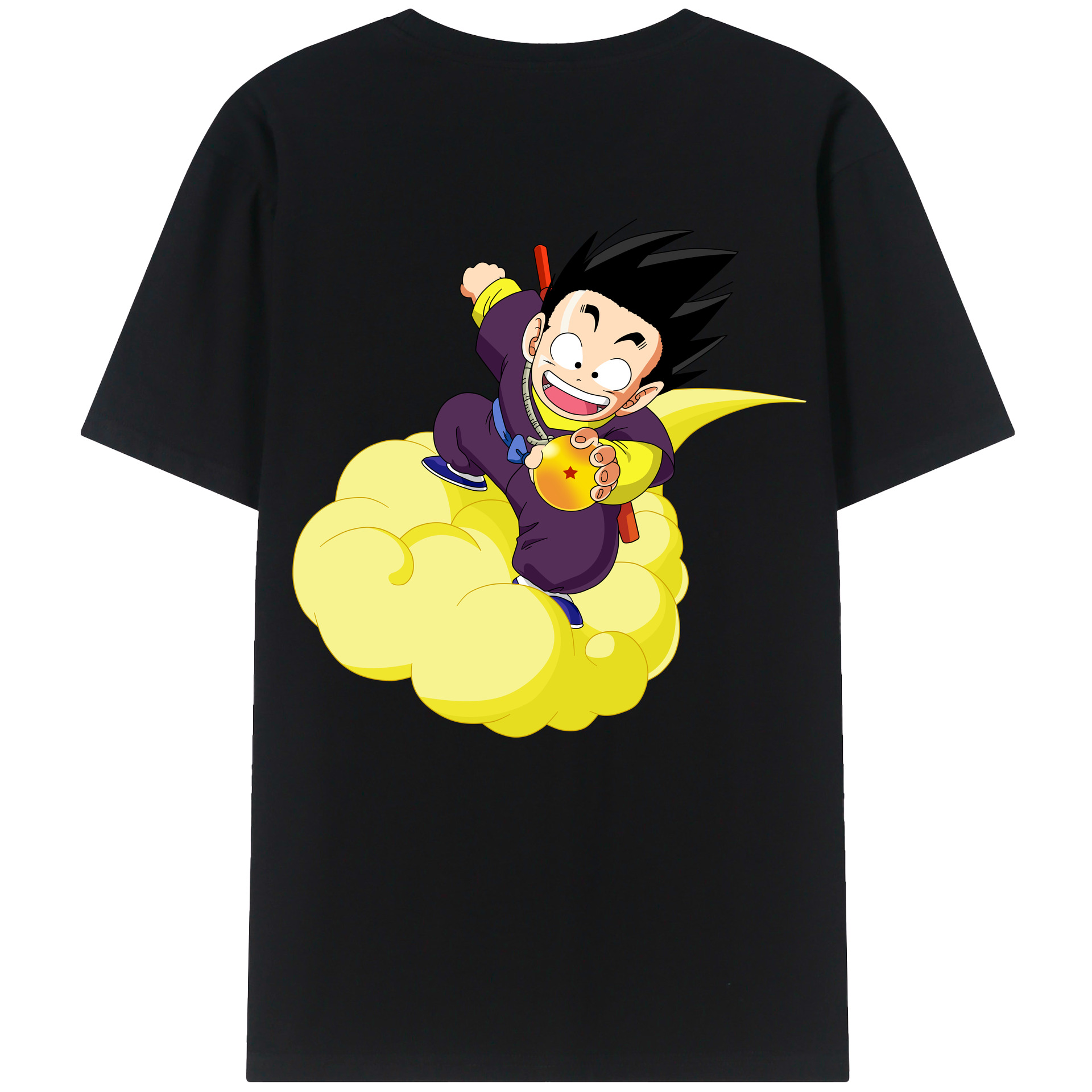 （画像用） ドラゴンボール 孫悟空（そん ごくう）Son Goku カカロット DRAGON BALL Kakarotto 綿100％ メンズ半袖Tシャツ（バックプリント） 通気性