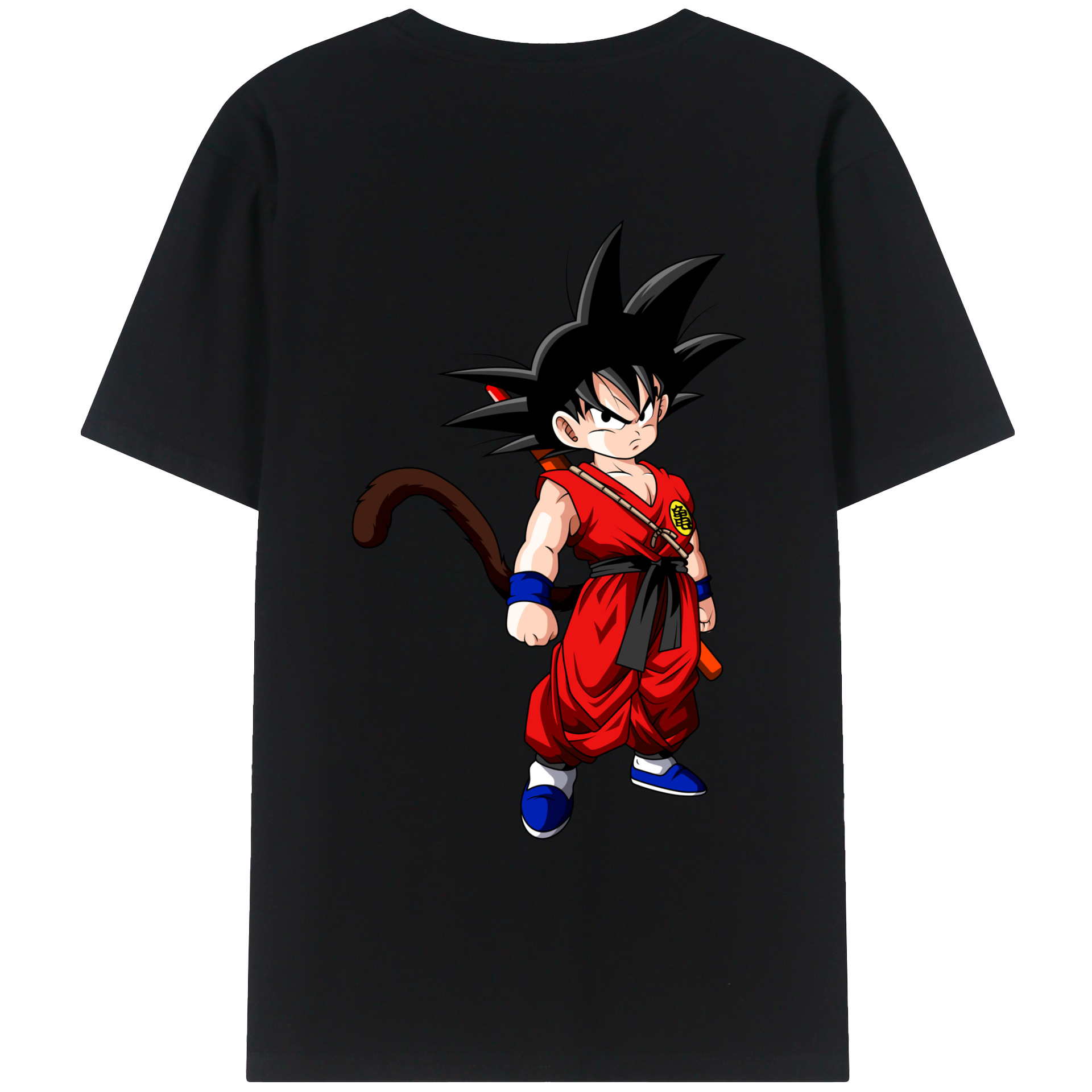 （画像用） ドラゴンボール 孫悟空（そん ごくう）Son Goku カカロット DRAGON BALL Kakarotto 綿100％ メンズ半袖Tシャツ（バックプリント） 通気性