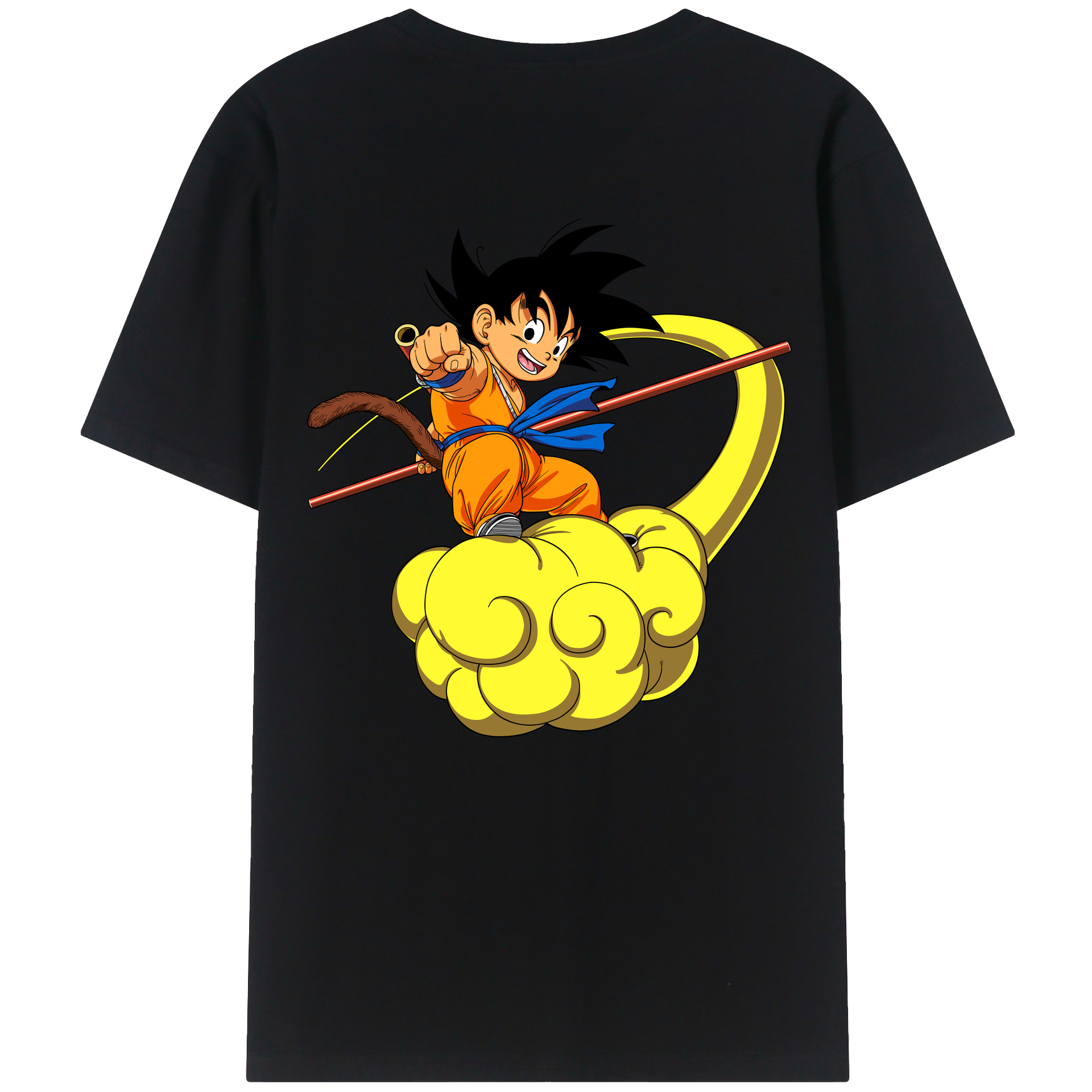 （画像用） ドラゴンボール 孫悟空（そん ごくう）Son Goku カカロット DRAGON BALL Kakarotto 綿100％ メンズ半袖Tシャツ（バックプリント） 通気性