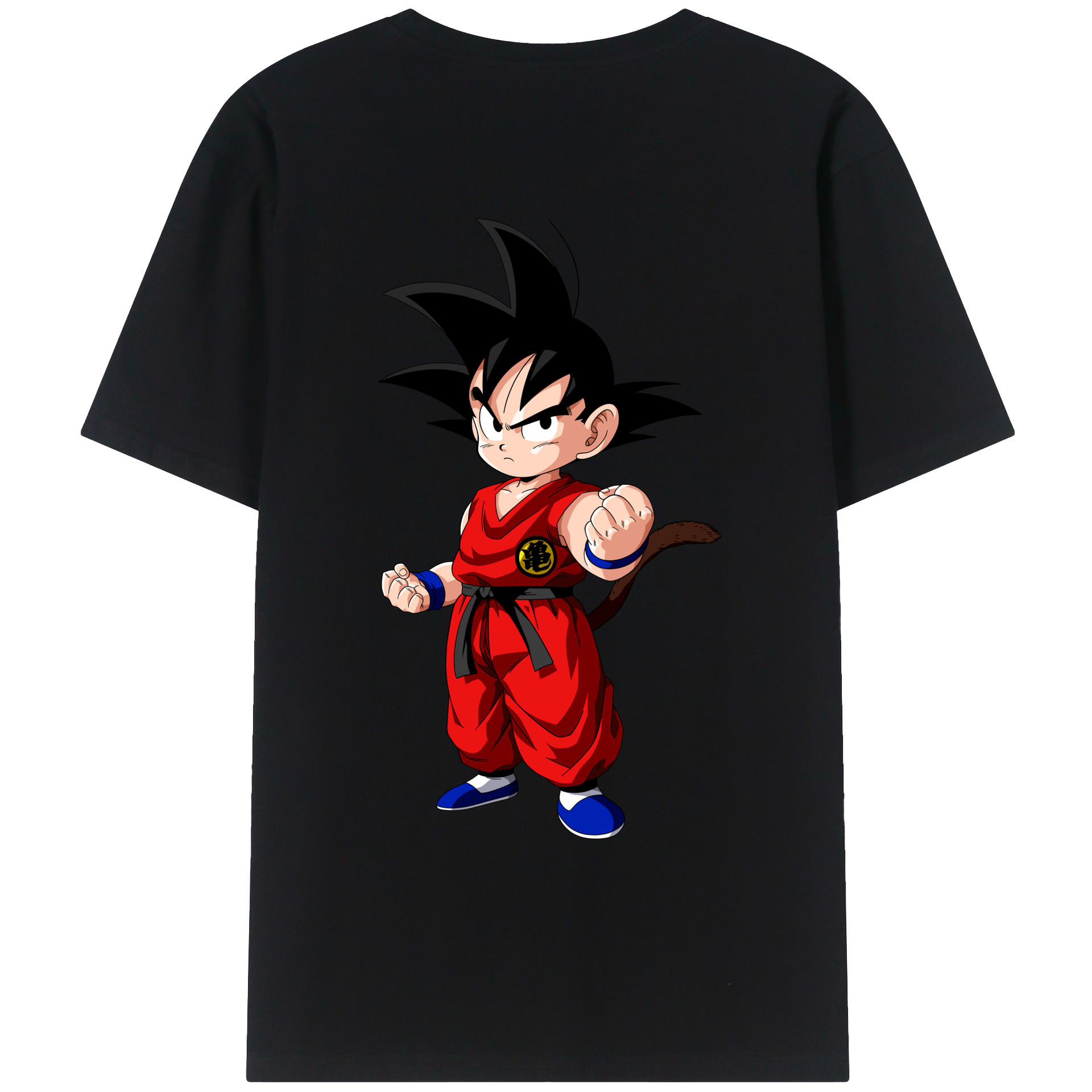 （画像用） ドラゴンボール 孫悟空（そん ごくう）Son Goku カカロット DRAGON BALL Kakarotto 綿100％ メンズ半袖Tシャツ（バックプリント） 通気性
