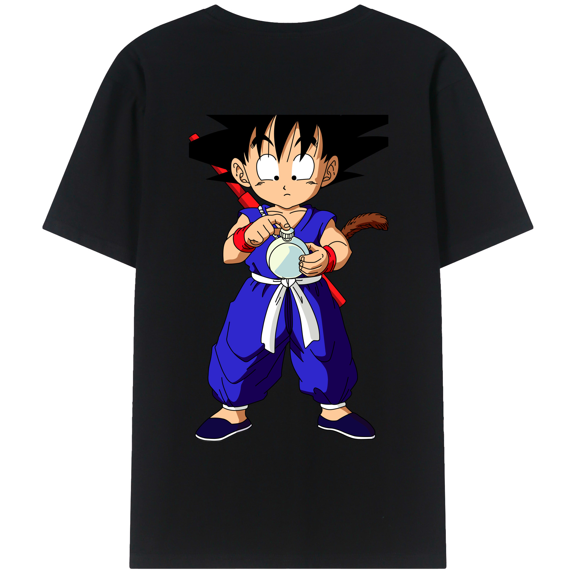 （画像用） ドラゴンボール 孫悟空（そん ごくう）Son Goku カカロット DRAGON BALL Kakarotto 綿100％ メンズ半袖Tシャツ（バックプリント） 通気性