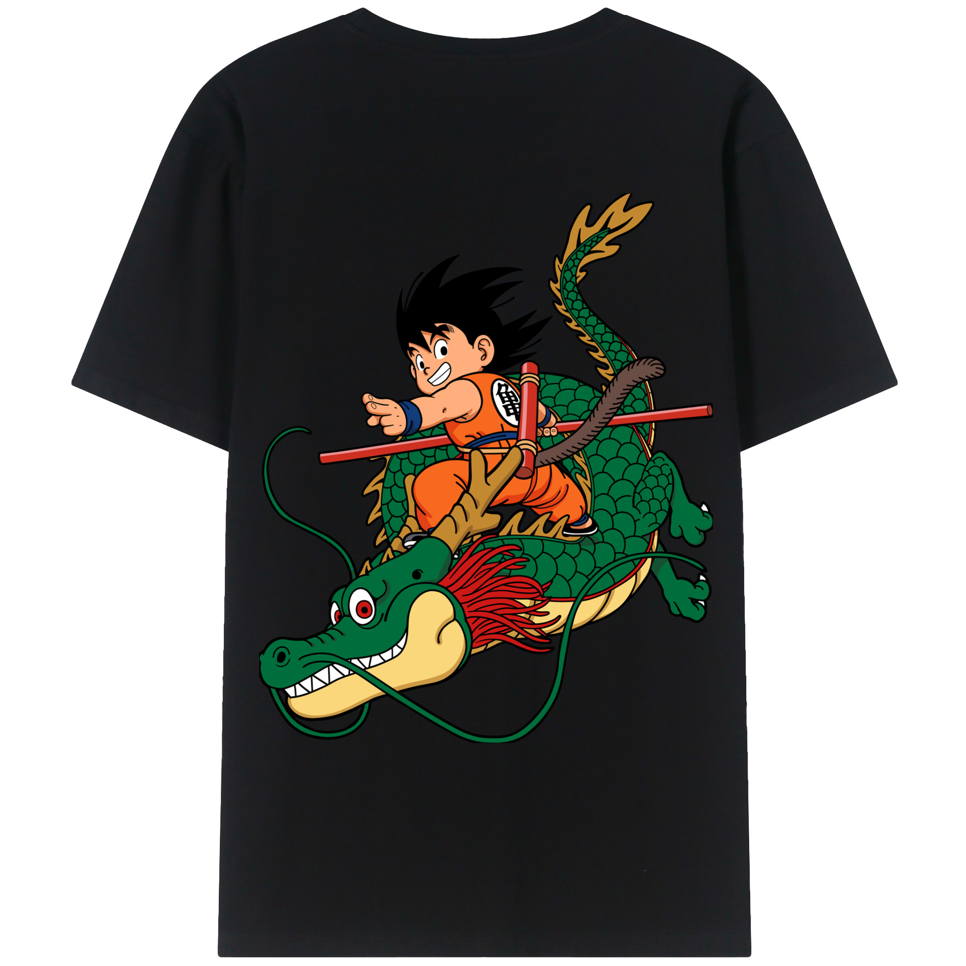 （画像用） ドラゴンボール 孫悟空（そん ごくう）Son Goku カカロット DRAGON BALL Kakarotto 綿100％ メンズ半袖Tシャツ（バックプリント） 通気性