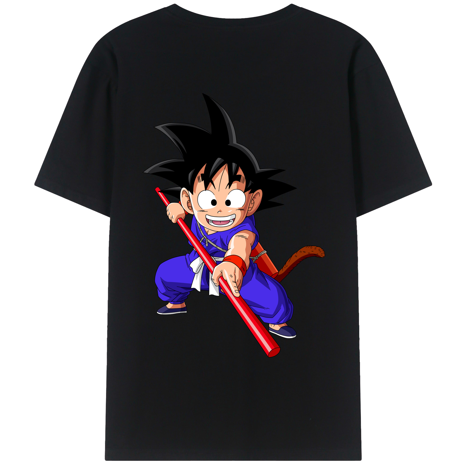 （画像用） ドラゴンボール 孫悟空（そん ごくう）Son Goku カカロット DRAGON BALL Kakarotto 綿100％ メンズ半袖Tシャツ（バックプリント） 通気性