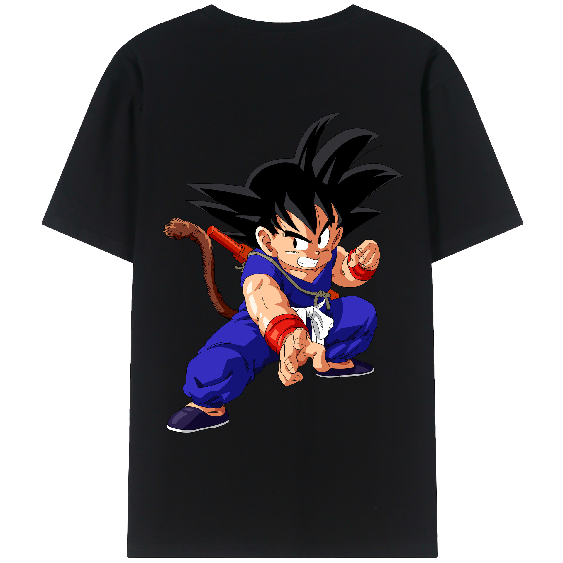 （画像用） ドラゴンボール 孫悟空（そん ごくう）Son Goku カカロット DRAGON BALL Kakarotto 綿100％ メンズ半袖Tシャツ（バックプリント） 通気性