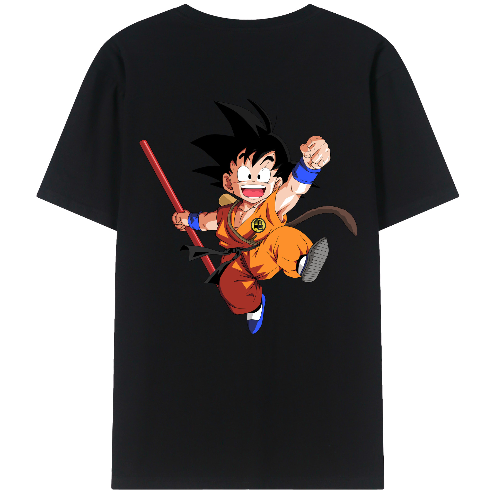 （画像用） ドラゴンボール 孫悟空（そん ごくう）Son Goku カカロット DRAGON BALL Kakarotto 綿100％ メンズ半袖Tシャツ（バックプリント） 通気性
