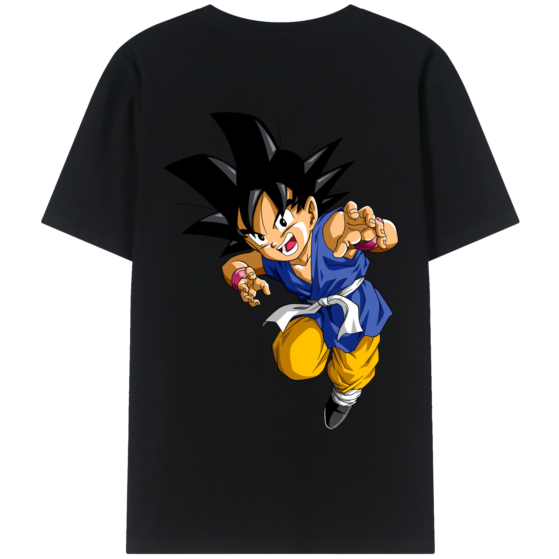 （画像用） ドラゴンボール 孫悟空（そん ごくう）Son Goku カカロット DRAGON BALL Kakarotto 綿100％ メンズ半袖Tシャツ（バックプリント） 通気性