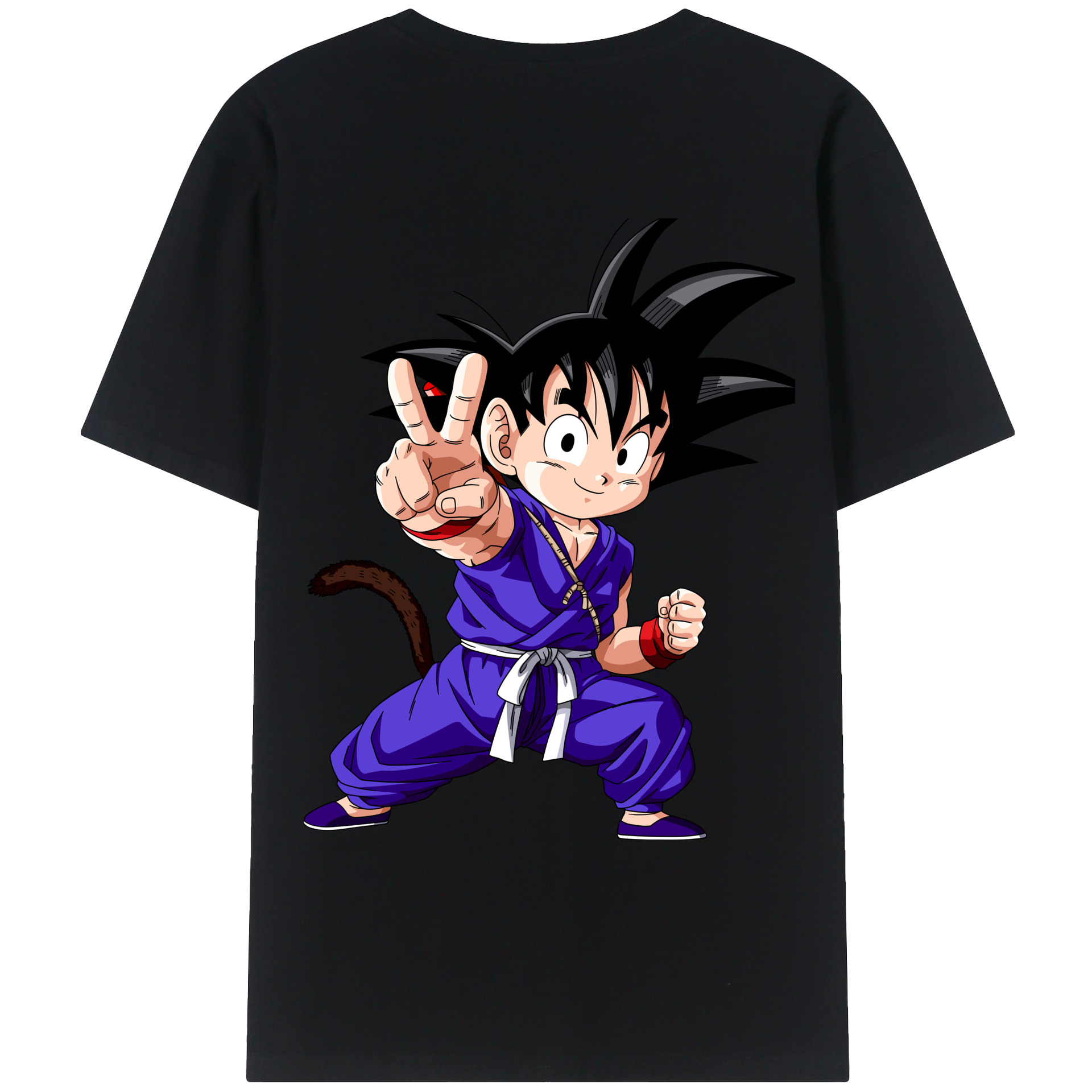 （画像用） ドラゴンボール 孫悟空（そん ごくう）Son Goku カカロット DRAGON BALL Kakarotto 綿100％ メンズ半袖Tシャツ（バックプリント） 通気性