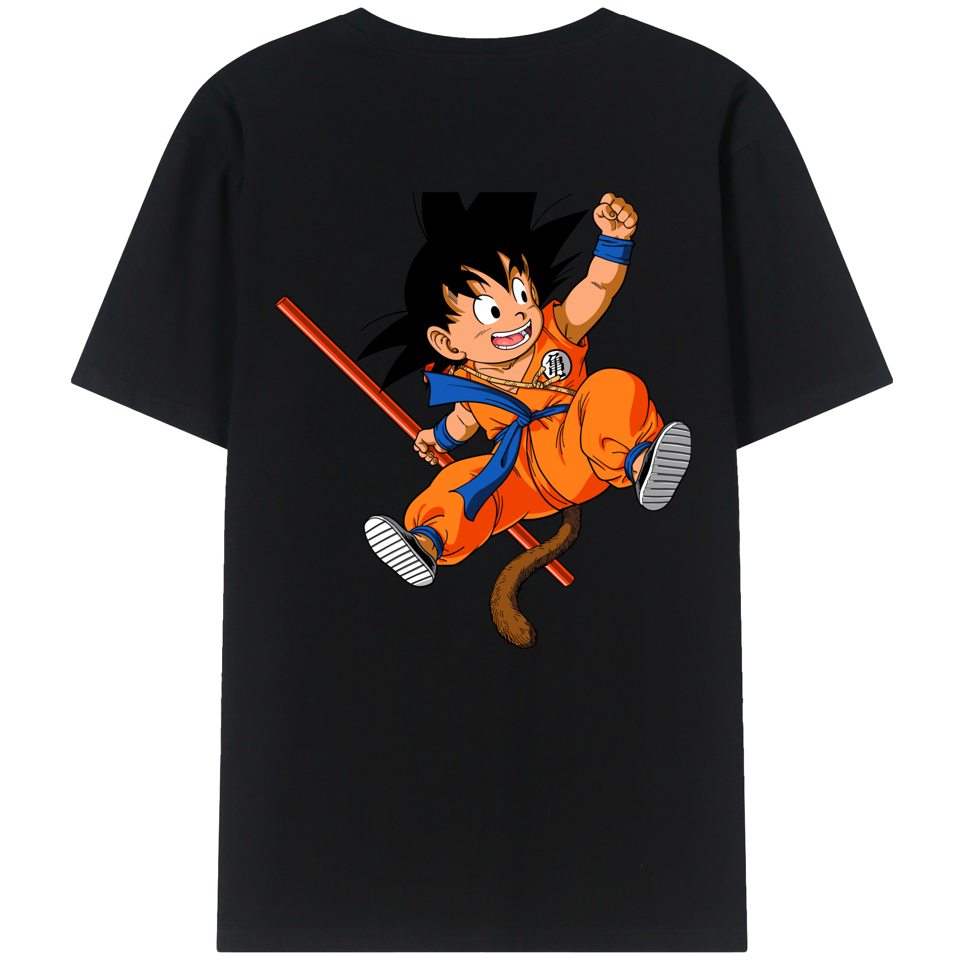 （画像用） ドラゴンボール 孫悟空（そん ごくう）Son Goku カカロット DRAGON BALL Kakarotto 綿100％ メンズ半袖Tシャツ（バックプリント） 通気性