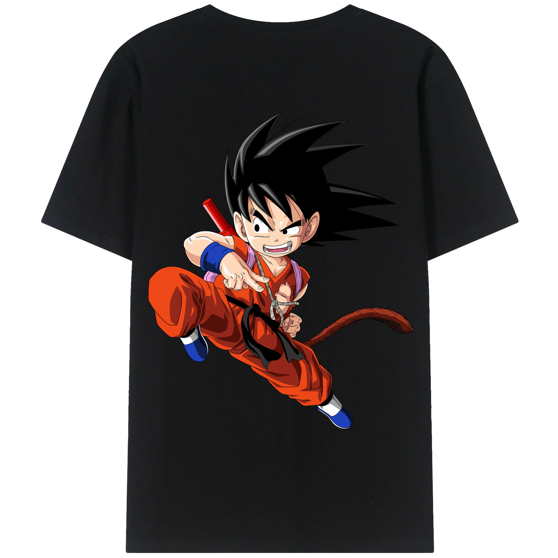 （画像用） ドラゴンボール 孫悟空（そん ごくう）Son Goku カカロット DRAGON BALL Kakarotto 綿100％ メンズ半袖Tシャツ（バックプリント） 通気性