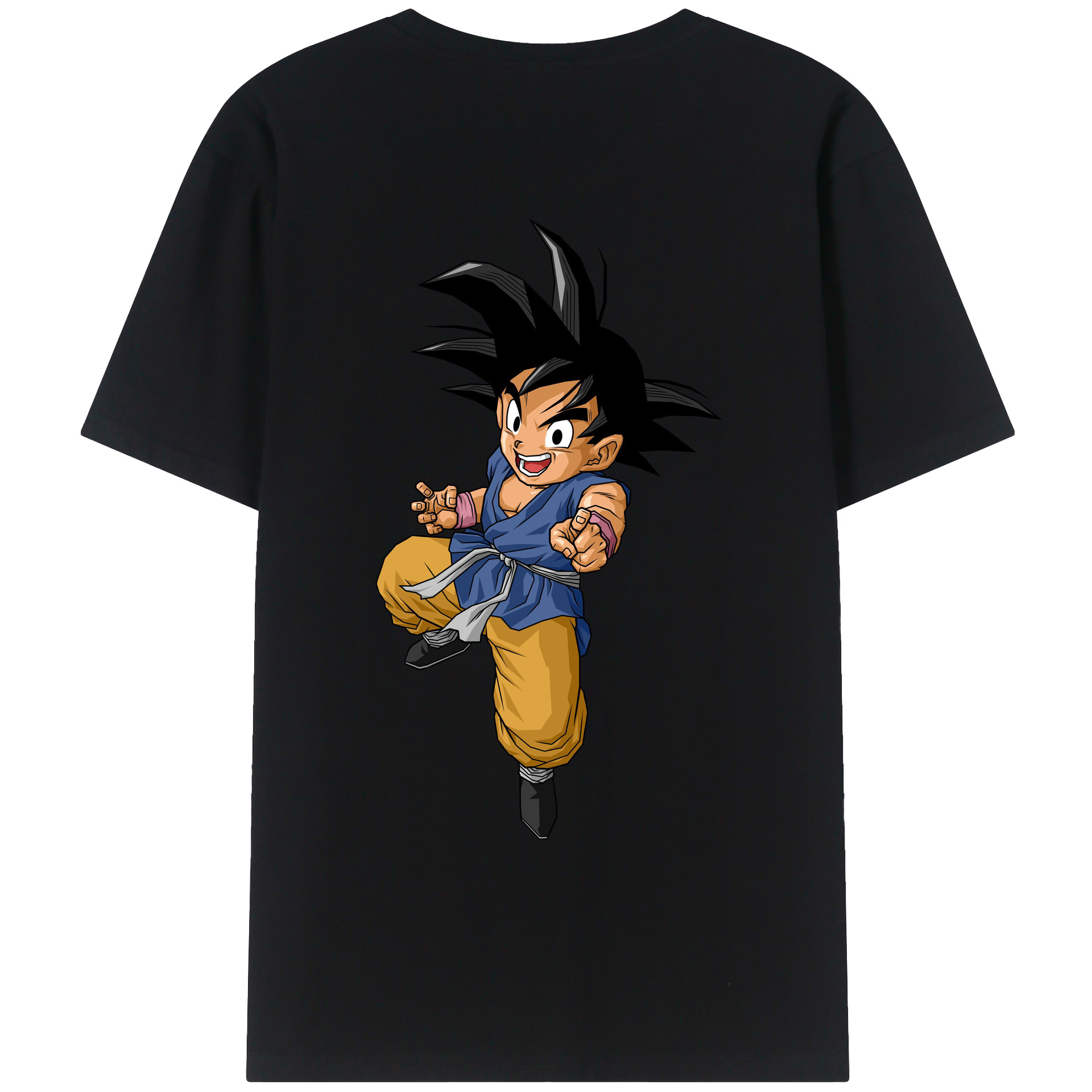 （画像用） ドラゴンボール 孫悟空（そん ごくう）Son Goku カカロット DRAGON BALL Kakarotto 綿100％ メンズ半袖Tシャツ（バックプリント） 通気性