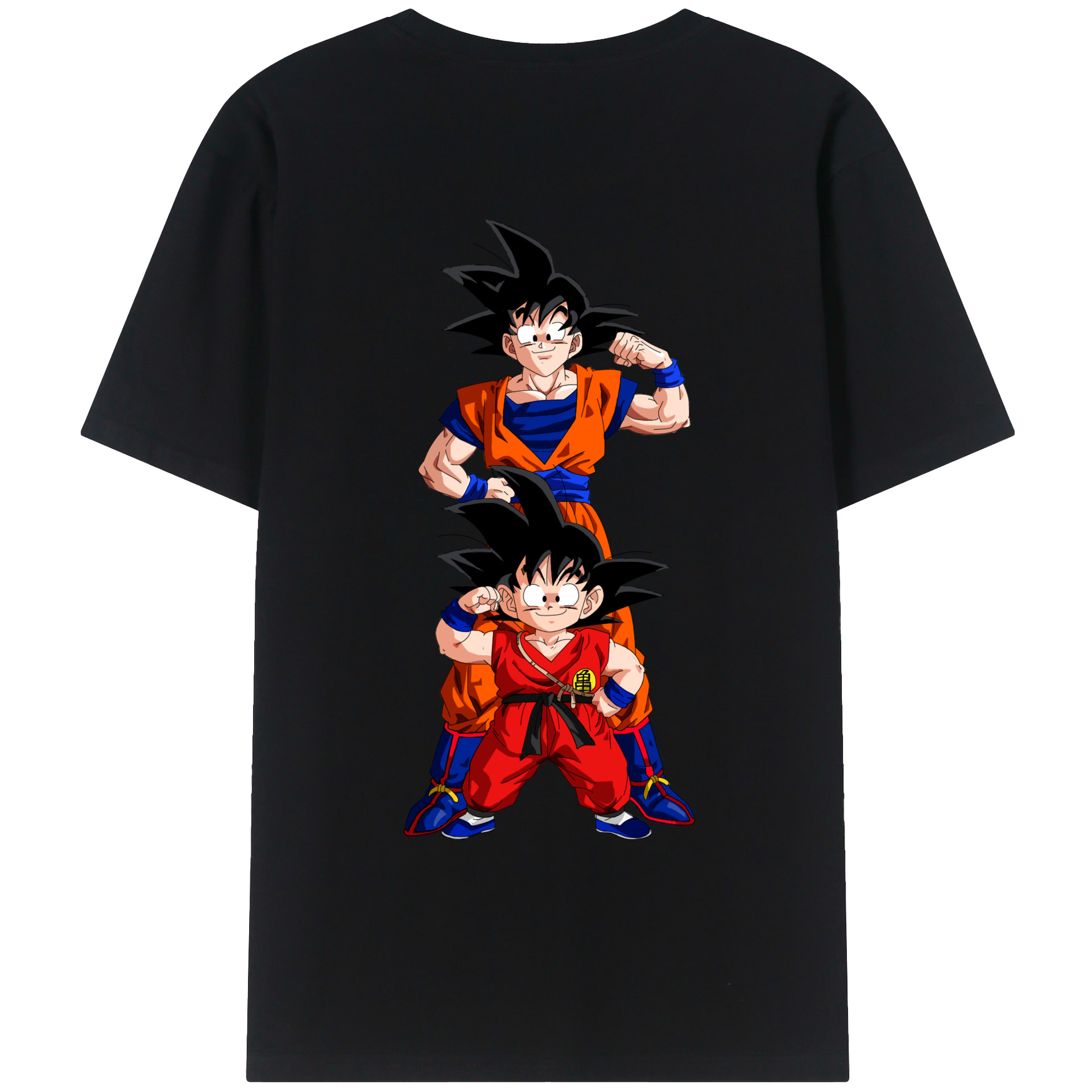（画像用） ドラゴンボール 孫悟空（そん ごくう）Son Goku カカロット DRAGON BALL Kakarotto 綿100％ メンズ半袖Tシャツ（バックプリント） 通気性