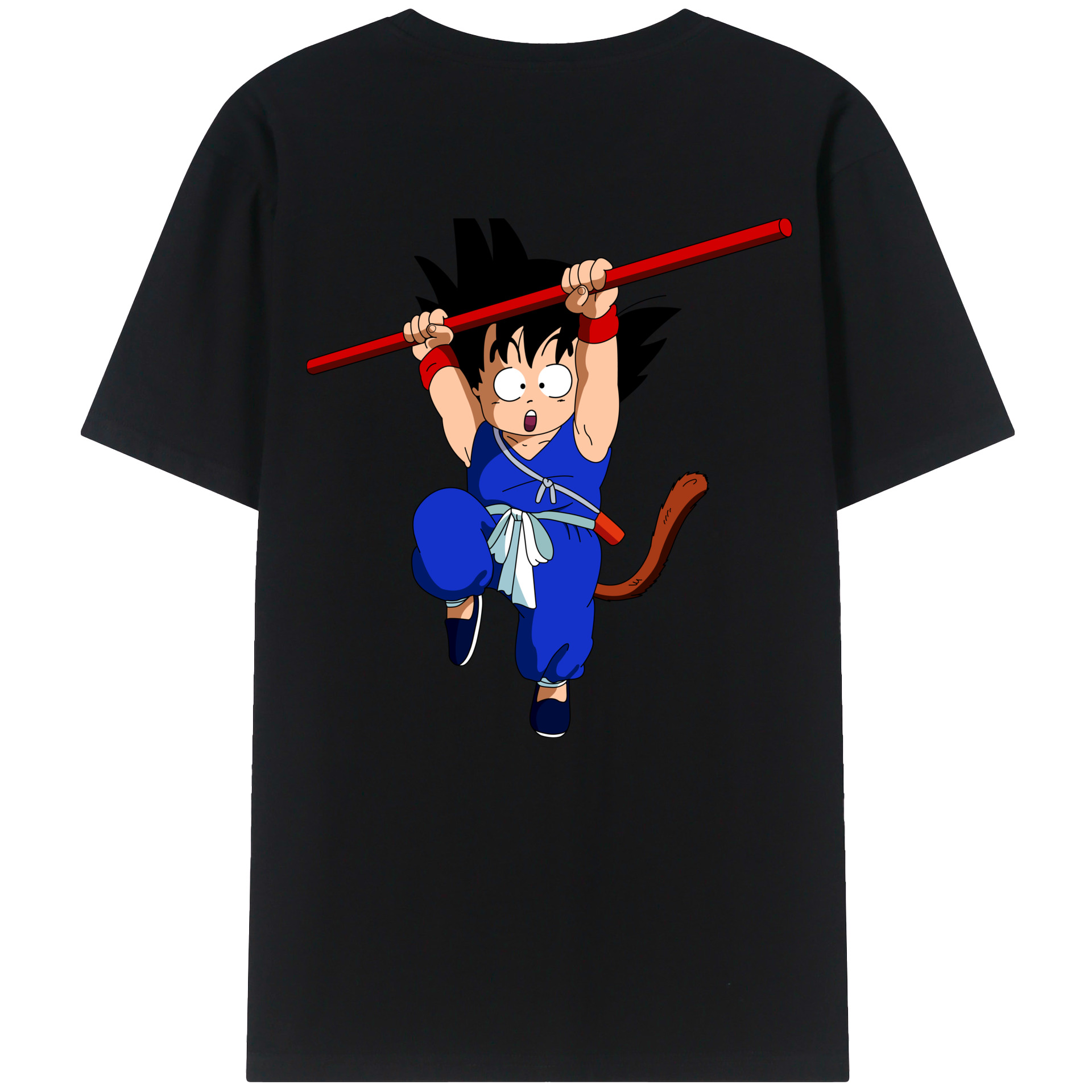 （画像用） ドラゴンボール 孫悟空（そん ごくう）Son Goku カカロット DRAGON BALL Kakarotto 綿100％ メンズ半袖Tシャツ（バックプリント） 通気性
