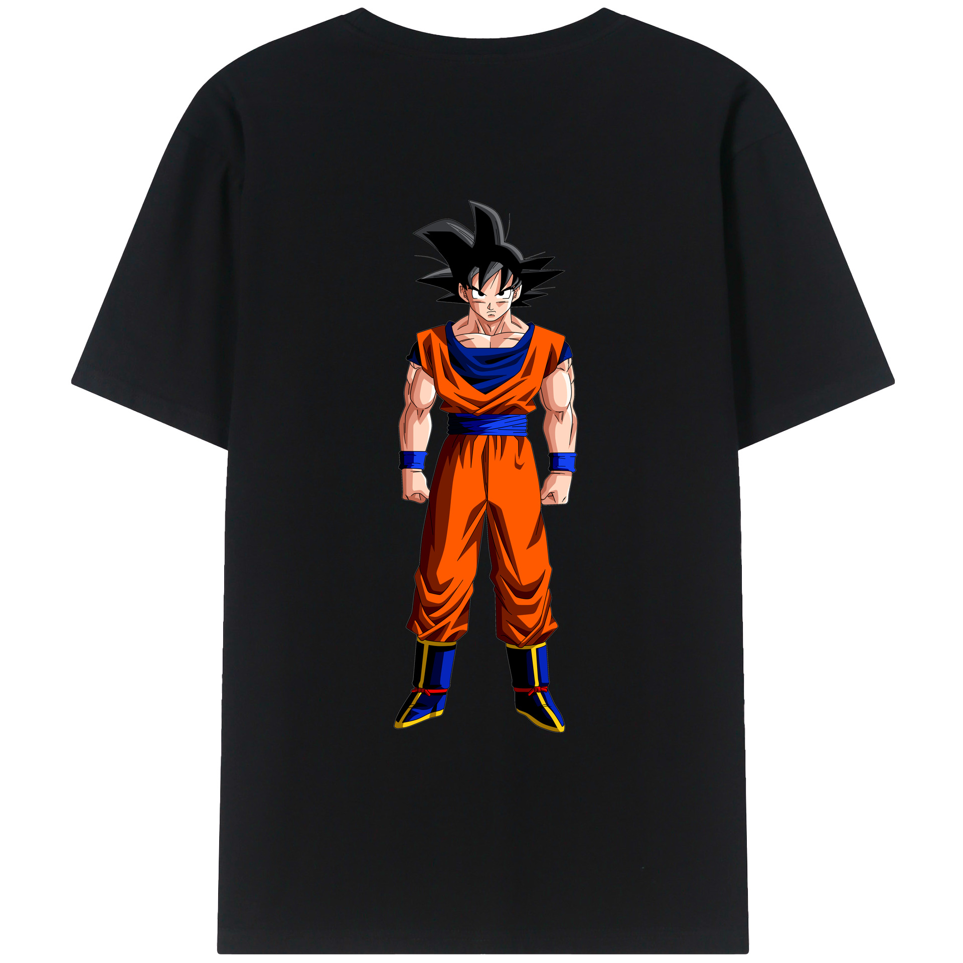 （画像用） ドラゴンボール 孫悟空（そん ごくう）Son Goku カカロット DRAGON BALL Kakarotto 綿100％ メンズ半袖Tシャツ（バックプリント） 通気性