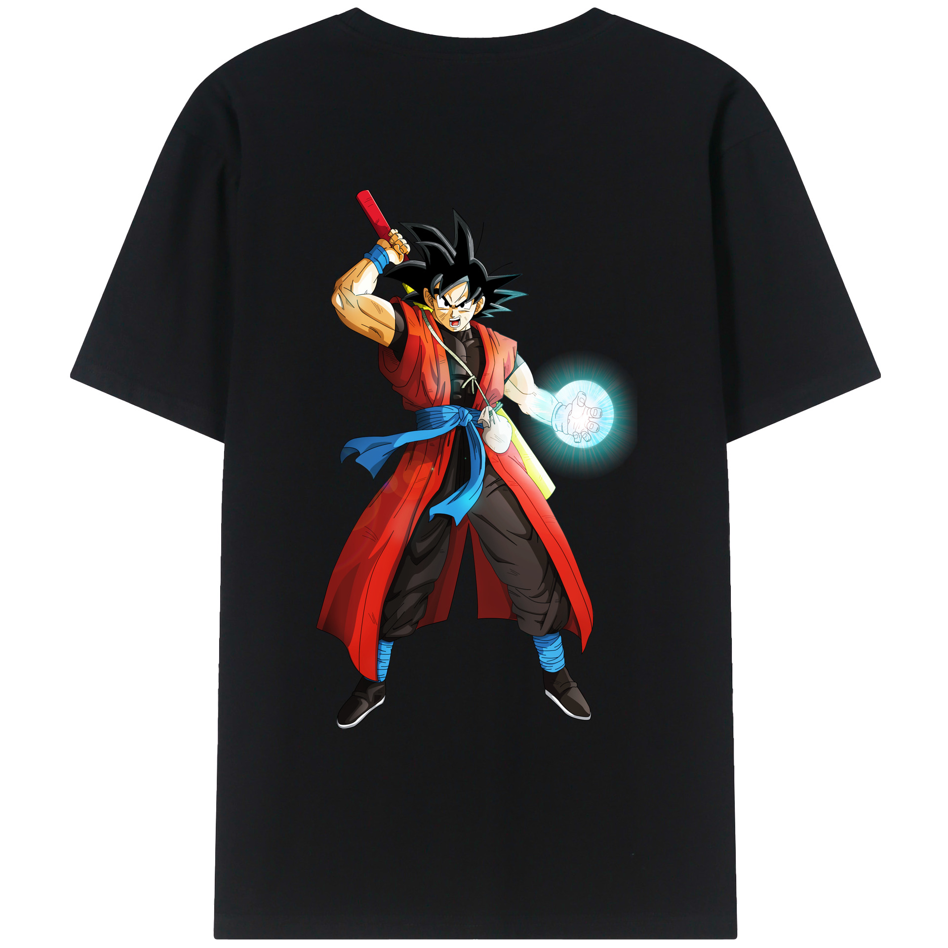 （画像用） ドラゴンボール 孫悟空（そん ごくう）Son Goku カカロット DRAGON BALL Kakarotto 綿100％ メンズ半袖Tシャツ（バックプリント） 通気性