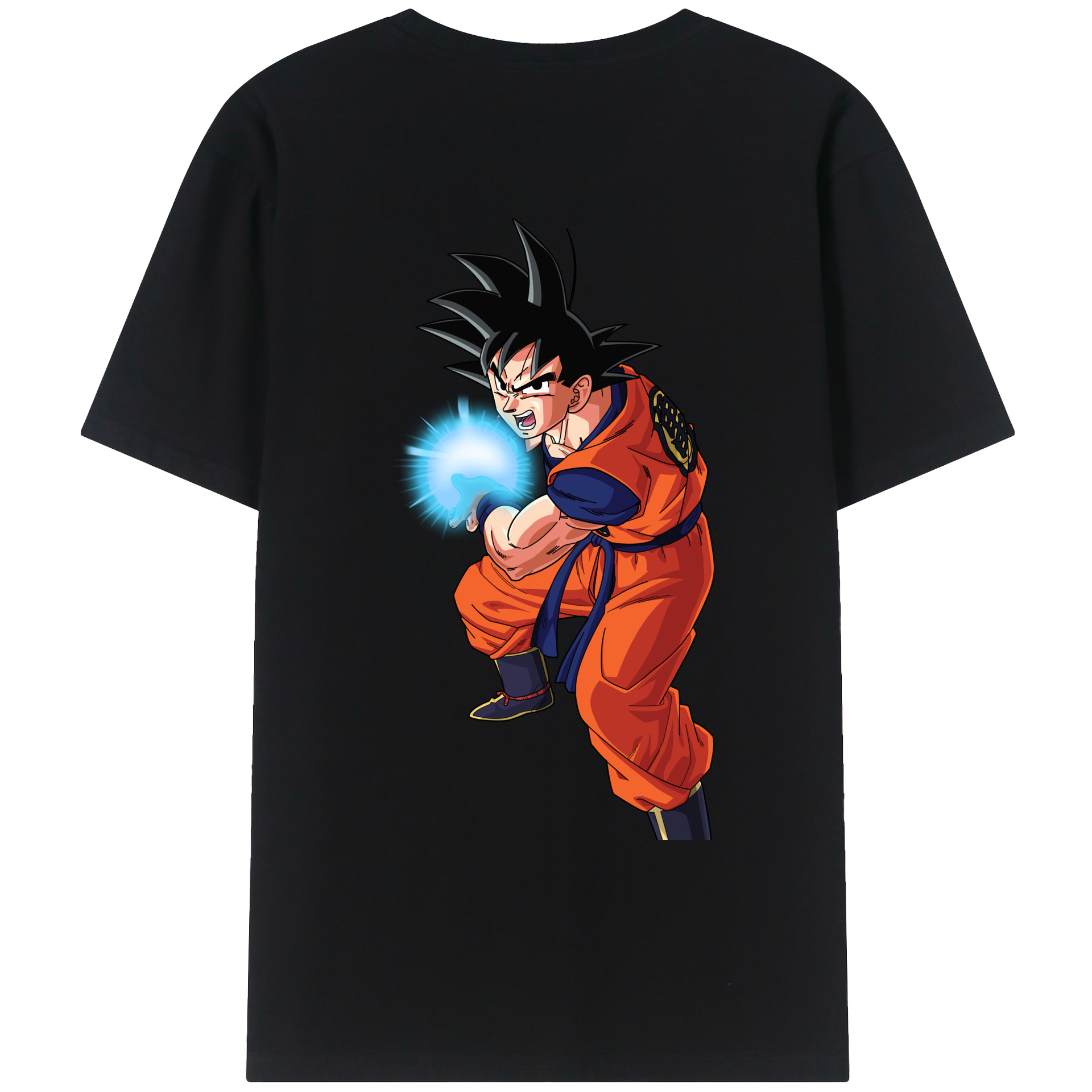 （画像用） ドラゴンボール 孫悟空（そん ごくう）Son Goku カカロット DRAGON BALL Kakarotto 綿100％ メンズ半袖Tシャツ（バックプリント） 通気性