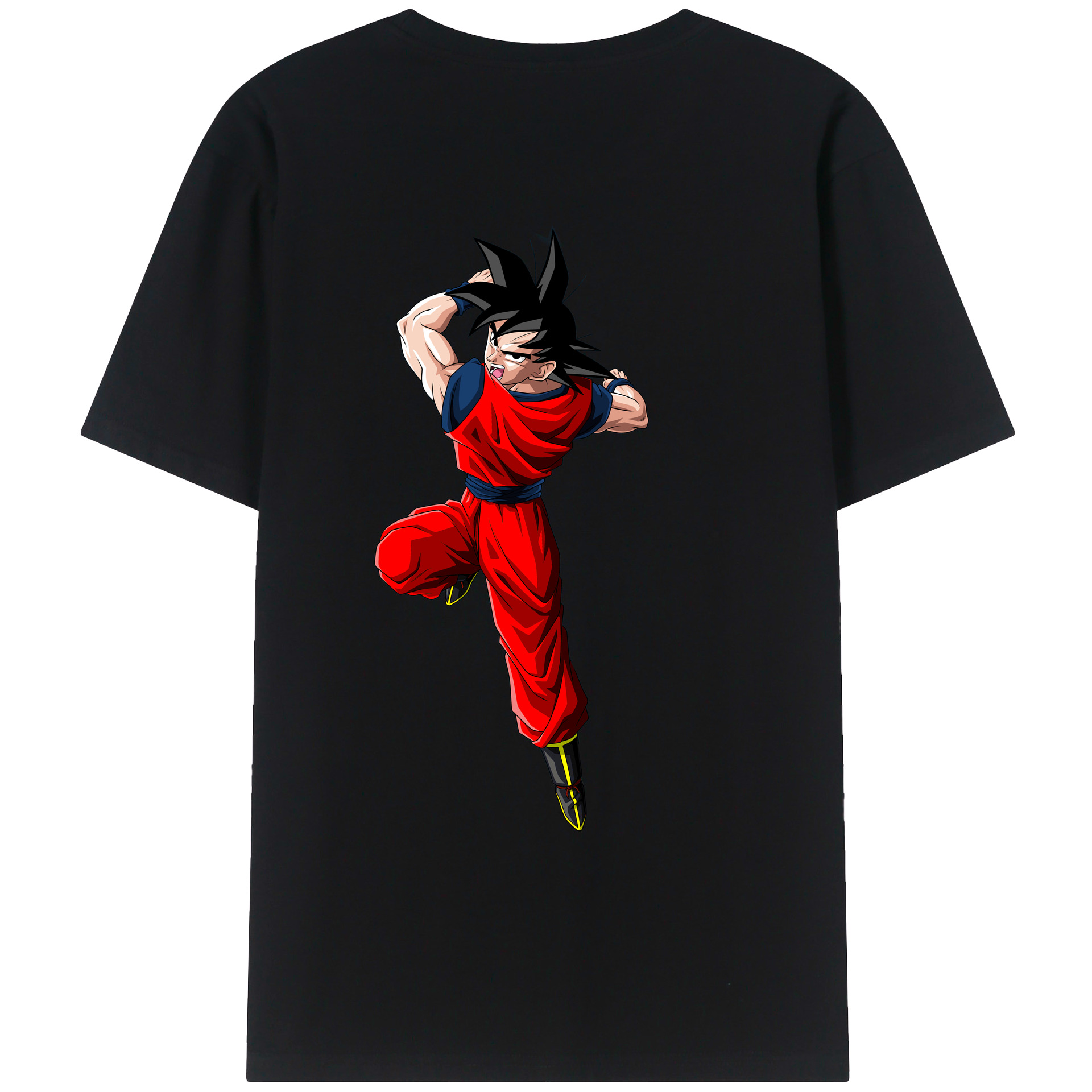 （画像用） ドラゴンボール 孫悟空（そん ごくう）Son Goku カカロット DRAGON BALL Kakarotto 綿100％ メンズ半袖Tシャツ（バックプリント） 通気性